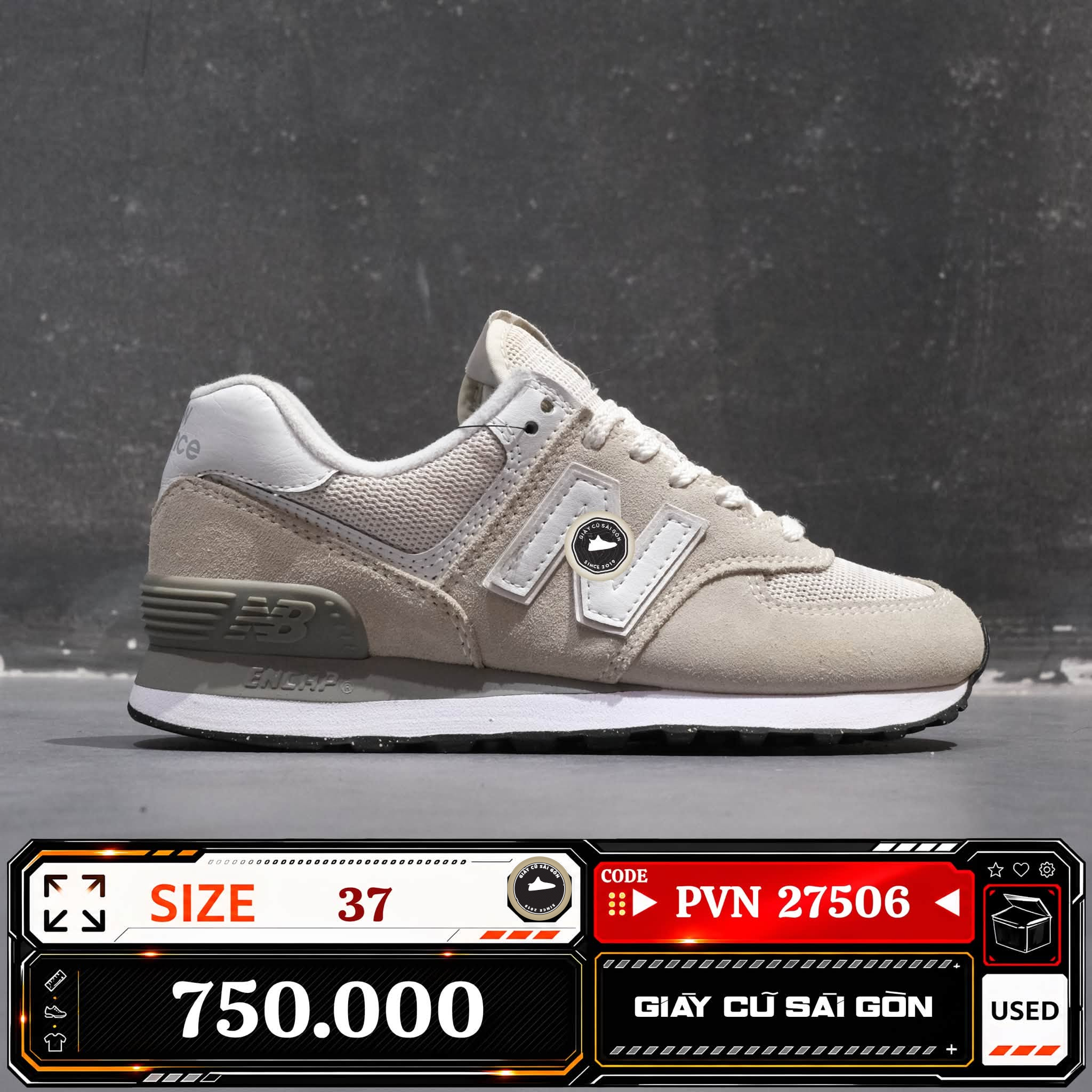 New Balance 574 Core Nimbus Cloud | ML574E-VW Cũ Size 37 | Giày Cũ Sài Gòn | PVN 27506
