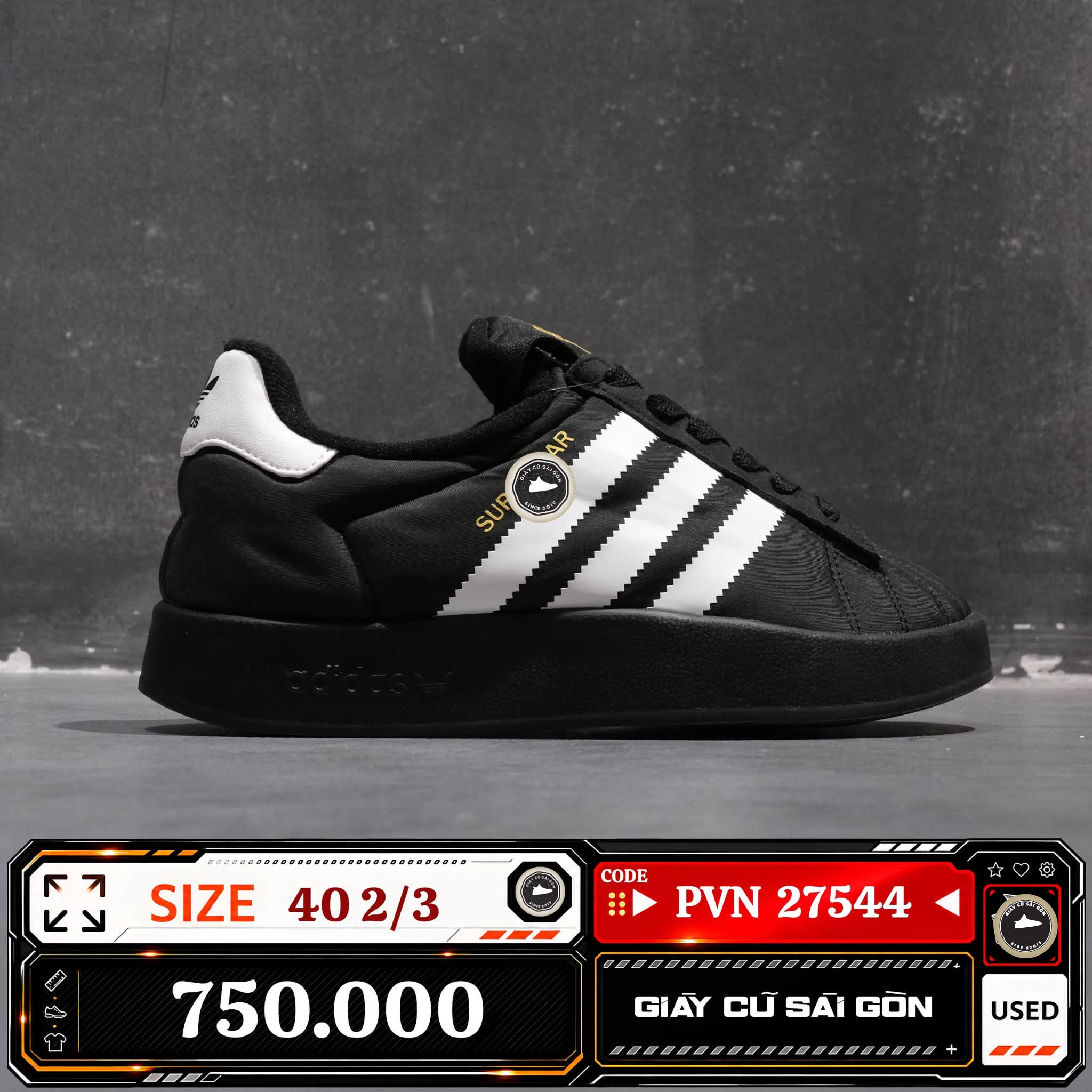 Adidas Originals Superstar Home | IH5502 Cũ Size 40 2/3 | Giày Cũ Sài Gòn | PVN 27544