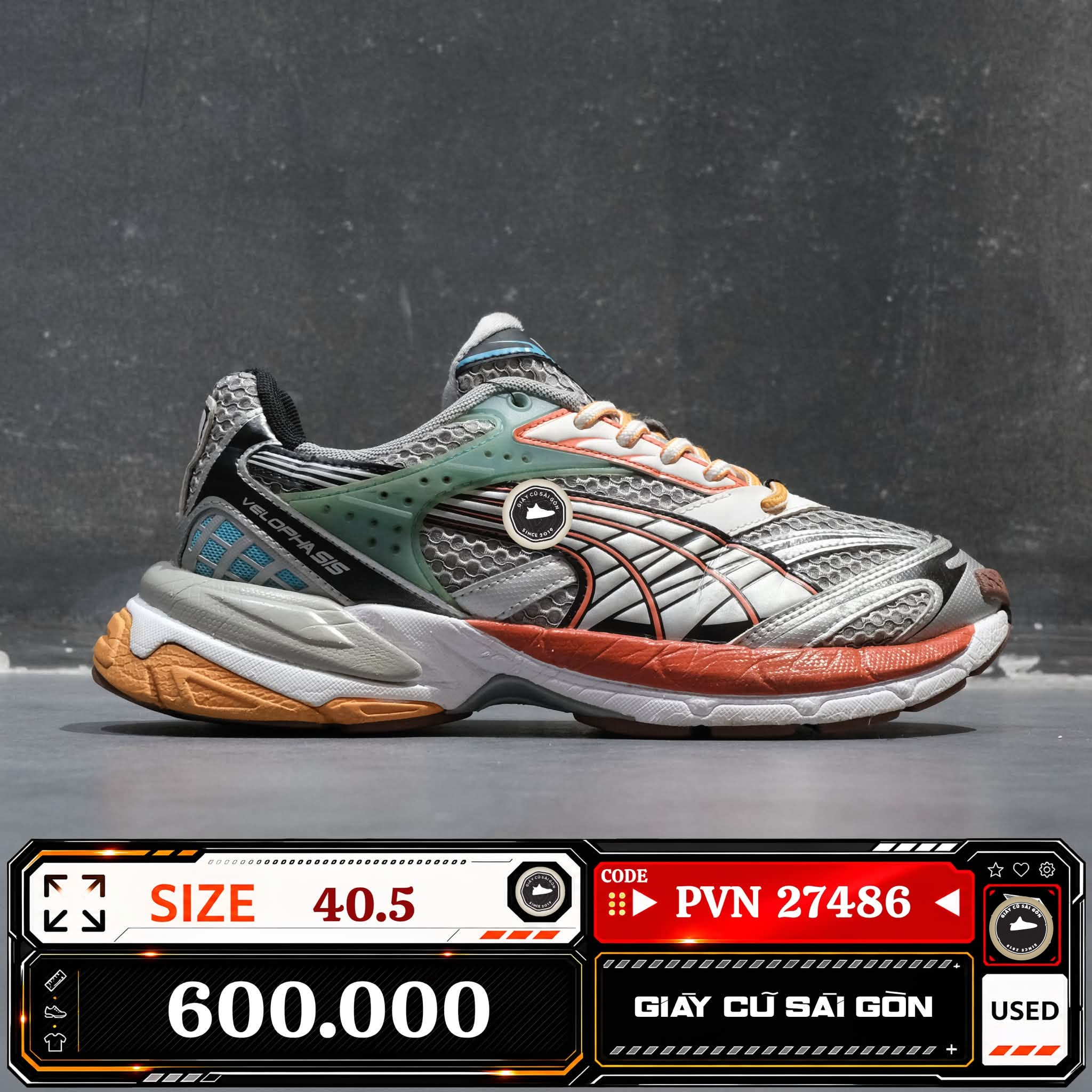 Puma Velophasis Phased | 389365-02 Cũ Size 40.5 | Giày Cũ Sài Gòn | PVN 27486