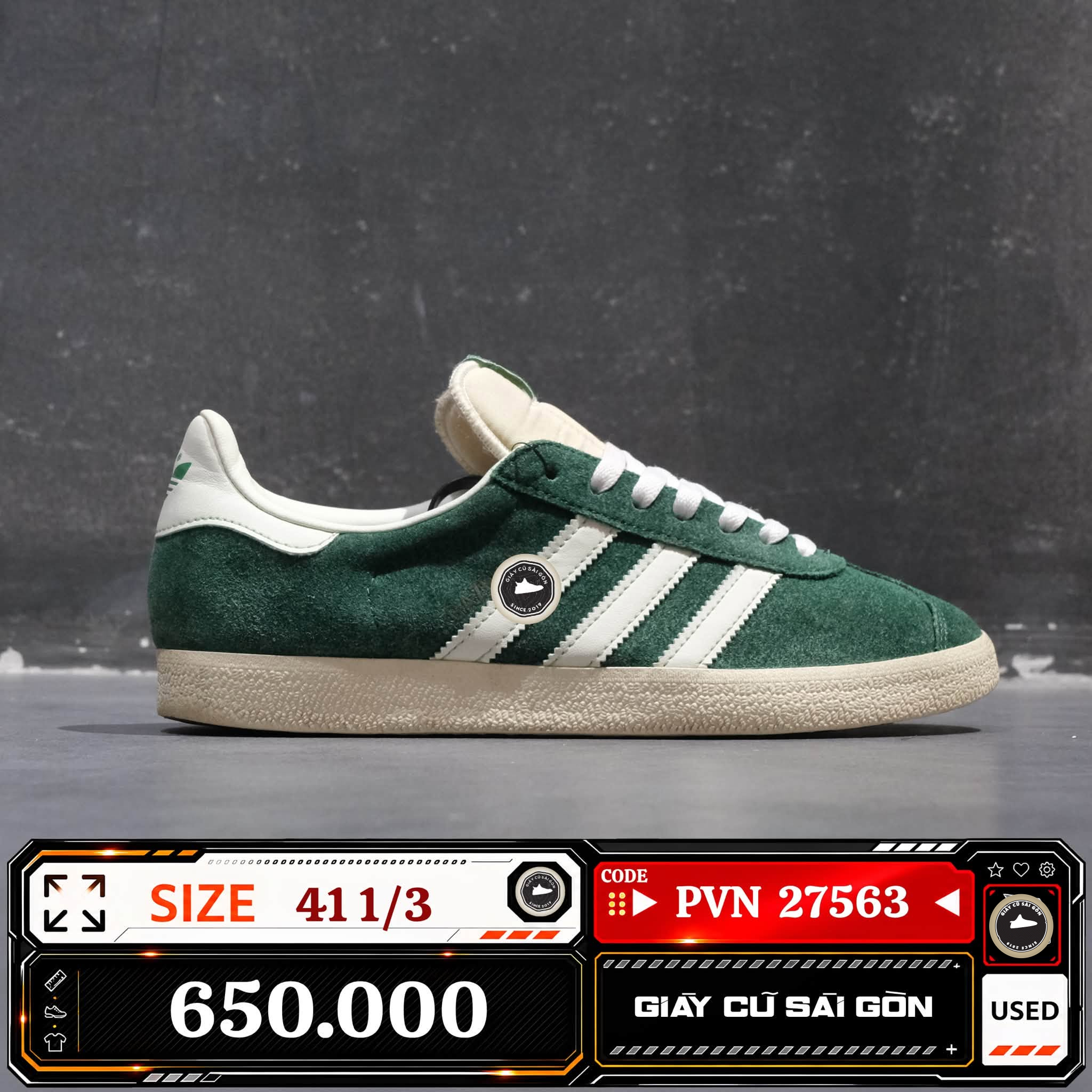Adidas Originals Gazelle 'faded Archive' | GY7338 Cũ Size 41 1/3 | Giày Cũ Sài Gòn | PVN 27563