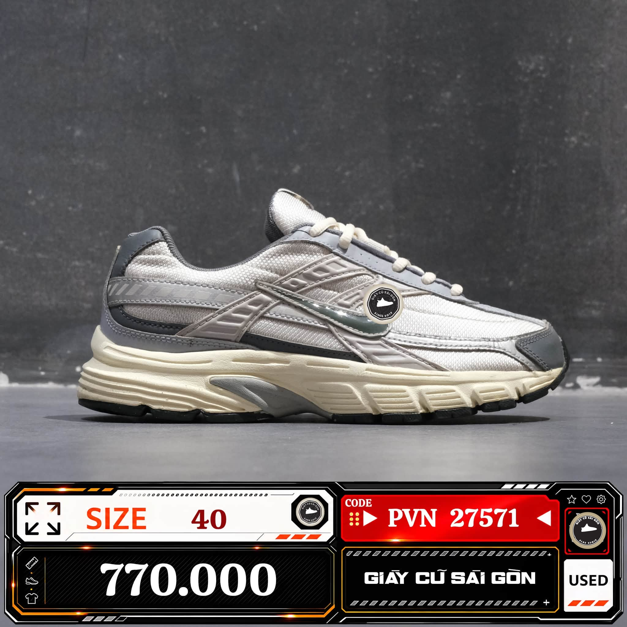 Nike Initiator 'light Bone Smoke Grey' | HQ1179-001 Cũ Size 40 | Giày Cũ Sài Gòn | PVN 27571