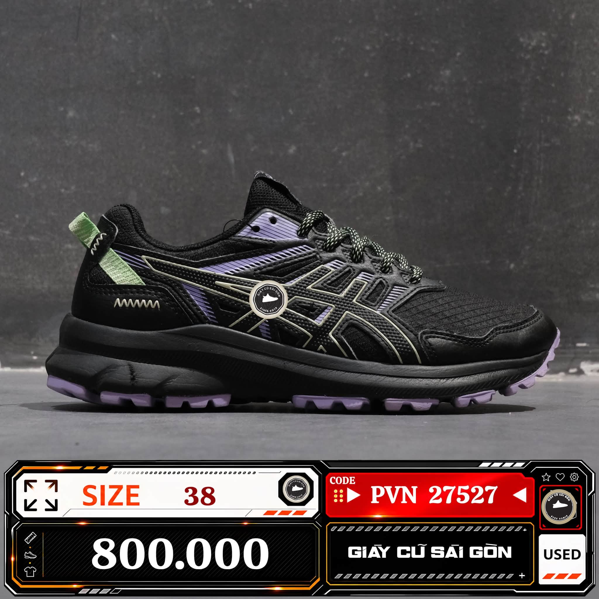 Asics Trail Scout 2 | 1012B039-010 Cũ Size 38 | Giày Cũ Sài Gòn | PVN 27527