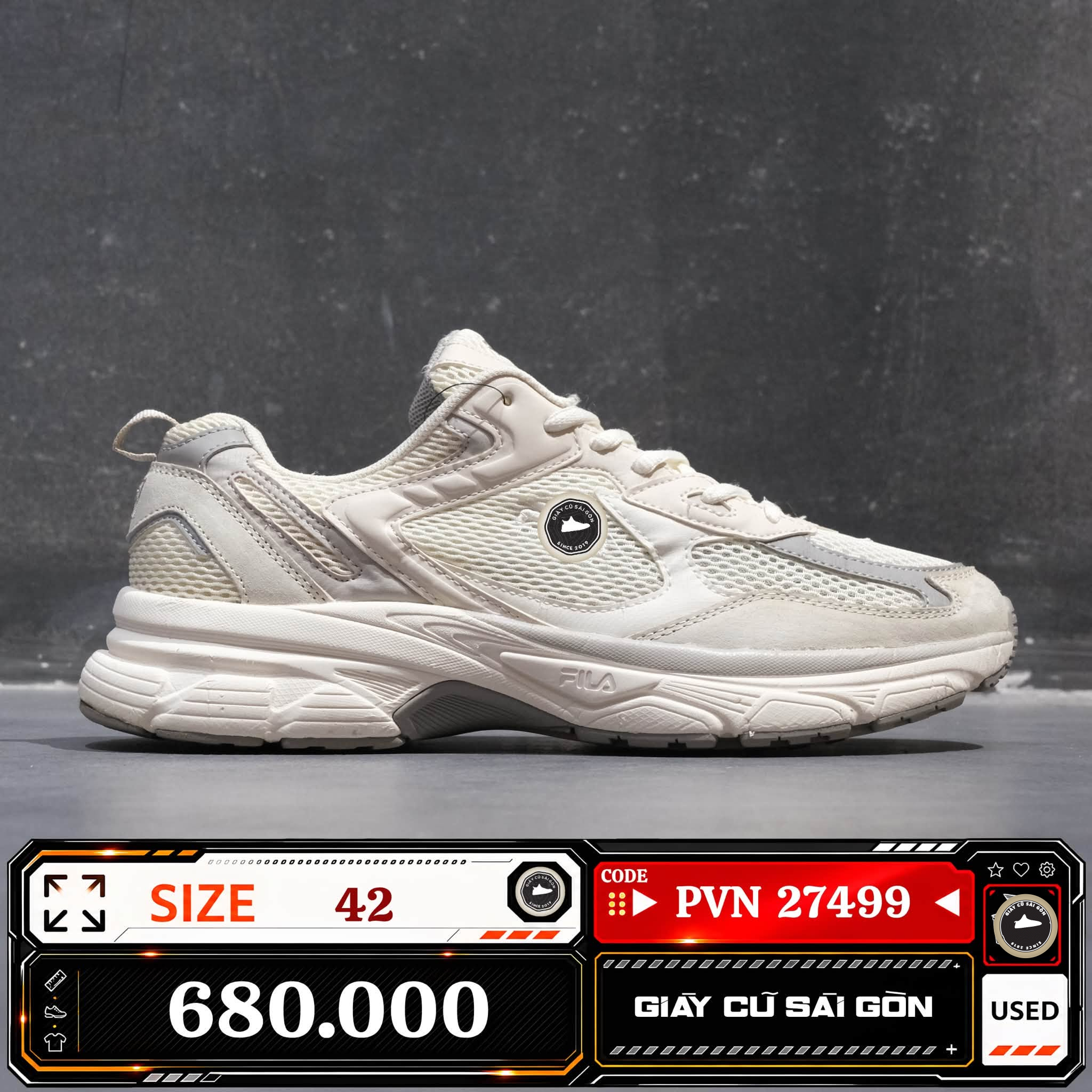 Fila Decipher 24 Ms | 1RM02862G-063 Cũ Size 42 | Giày Cũ Sài Gòn | PVN 27499
