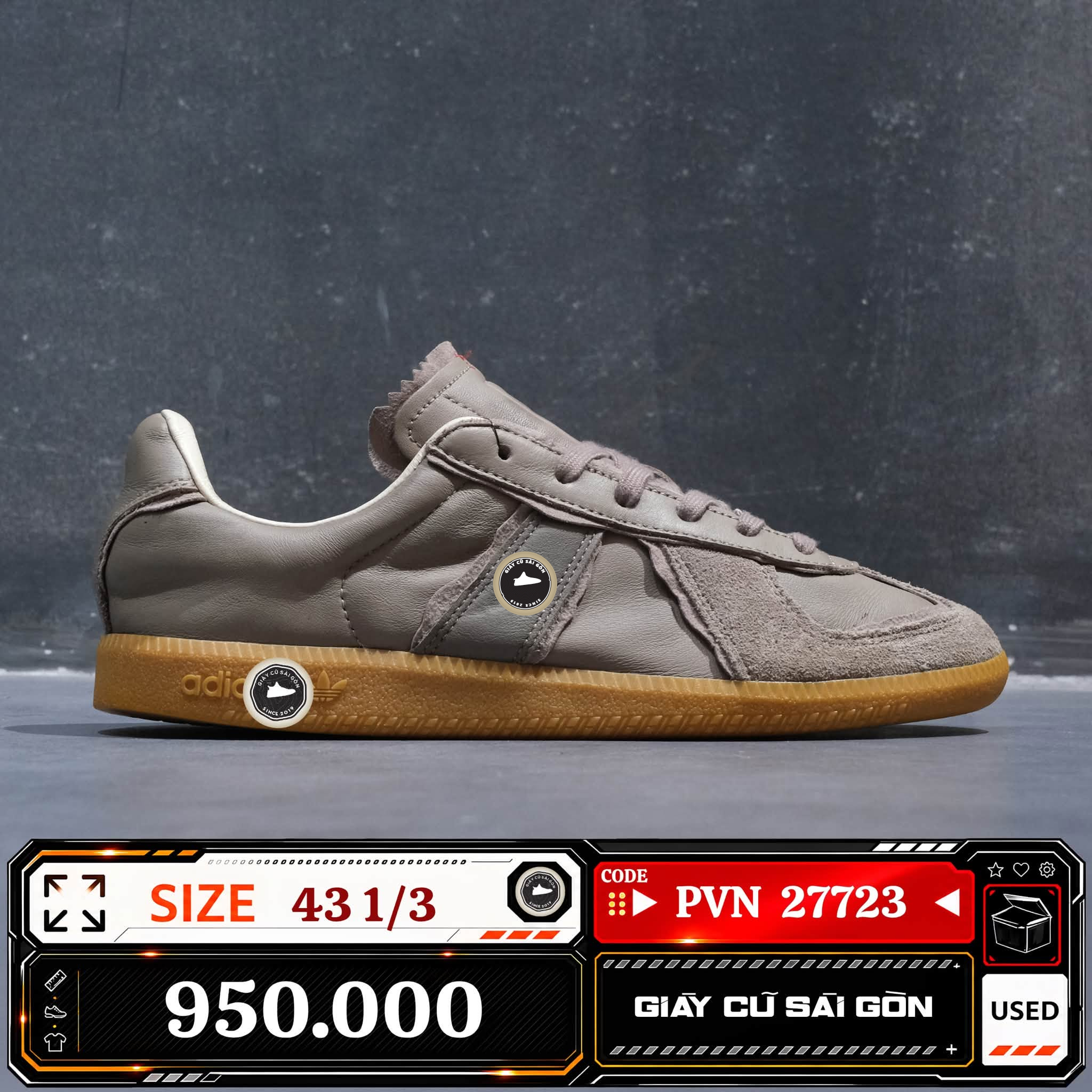 Adidas Originals Bw Army Brown Grey | GY0017 Cũ Size 43 1/3 | Giày Cũ Sài Gòn | PVN 27723