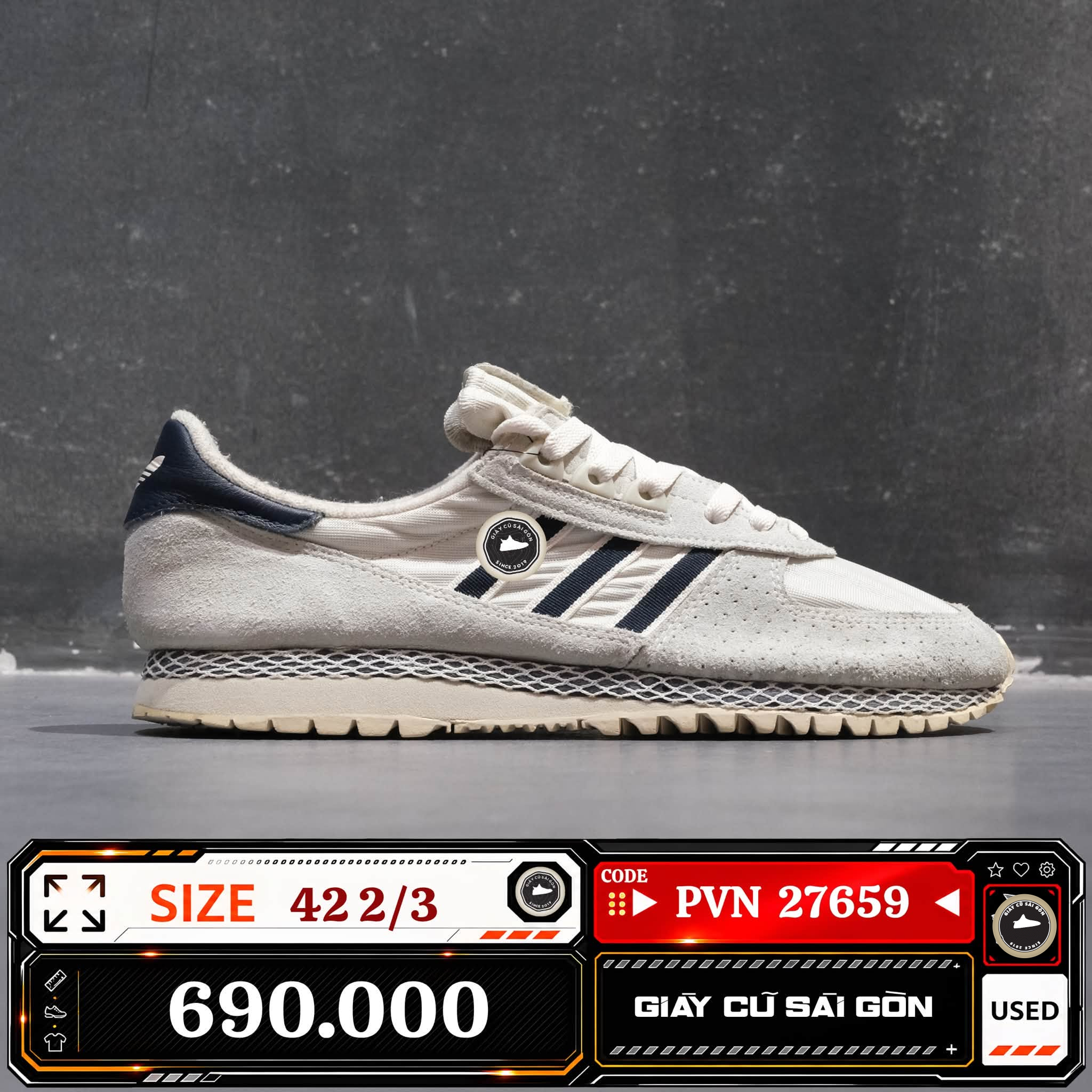 Adidas Originals City Marathon Pt | D67397 Cũ Size 42 2/3 | Giày Cũ Sài Gòn | PVN 27659