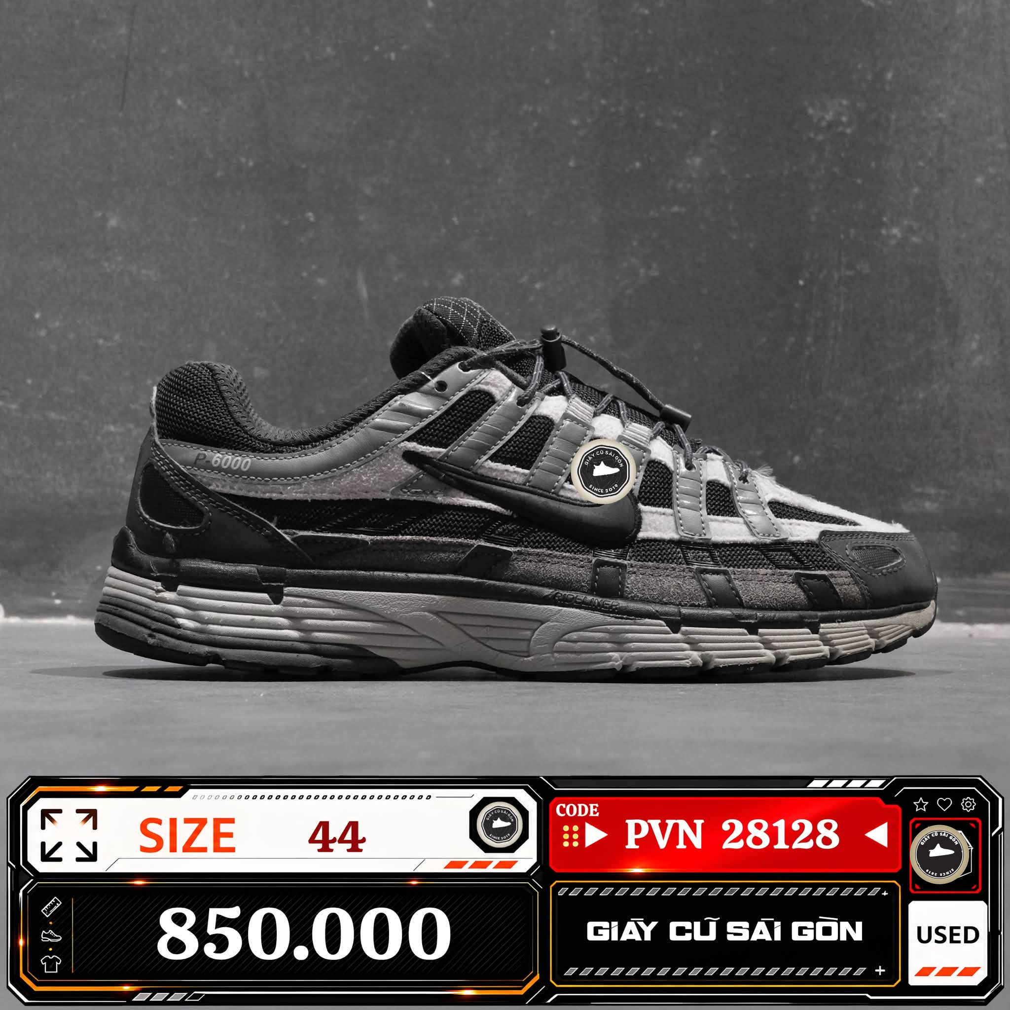 Nike P 6000 Premium Anthracite Smoke Grey | HQ3818-001 Cũ Size 44 | Giày Cũ Sài Gòn | PVN 28128