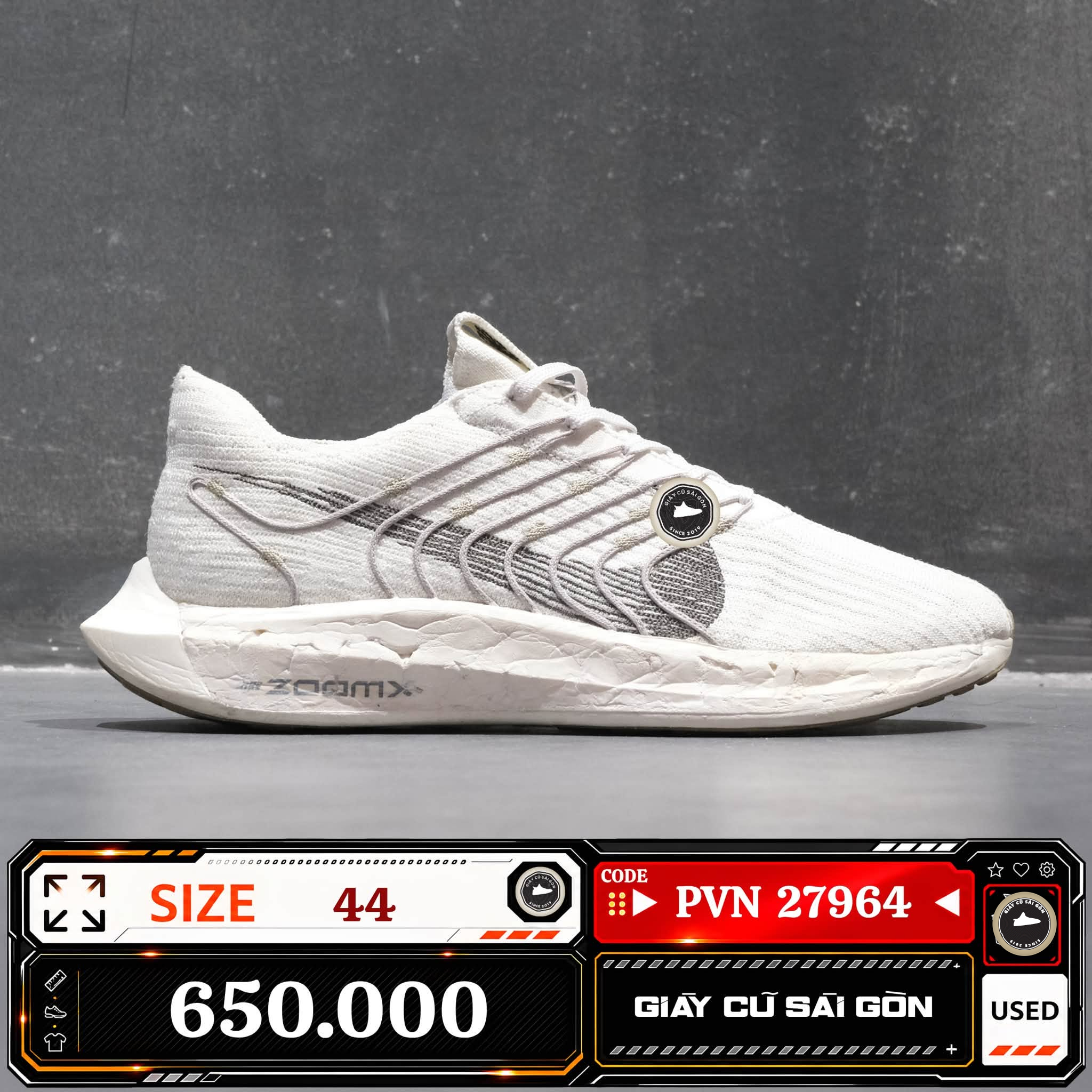Nike Pegasus Turbo Next Nature White Light Bone | DM3413-100 Cũ Size 44 | Giày Cũ Sài Gòn | PVN 27964