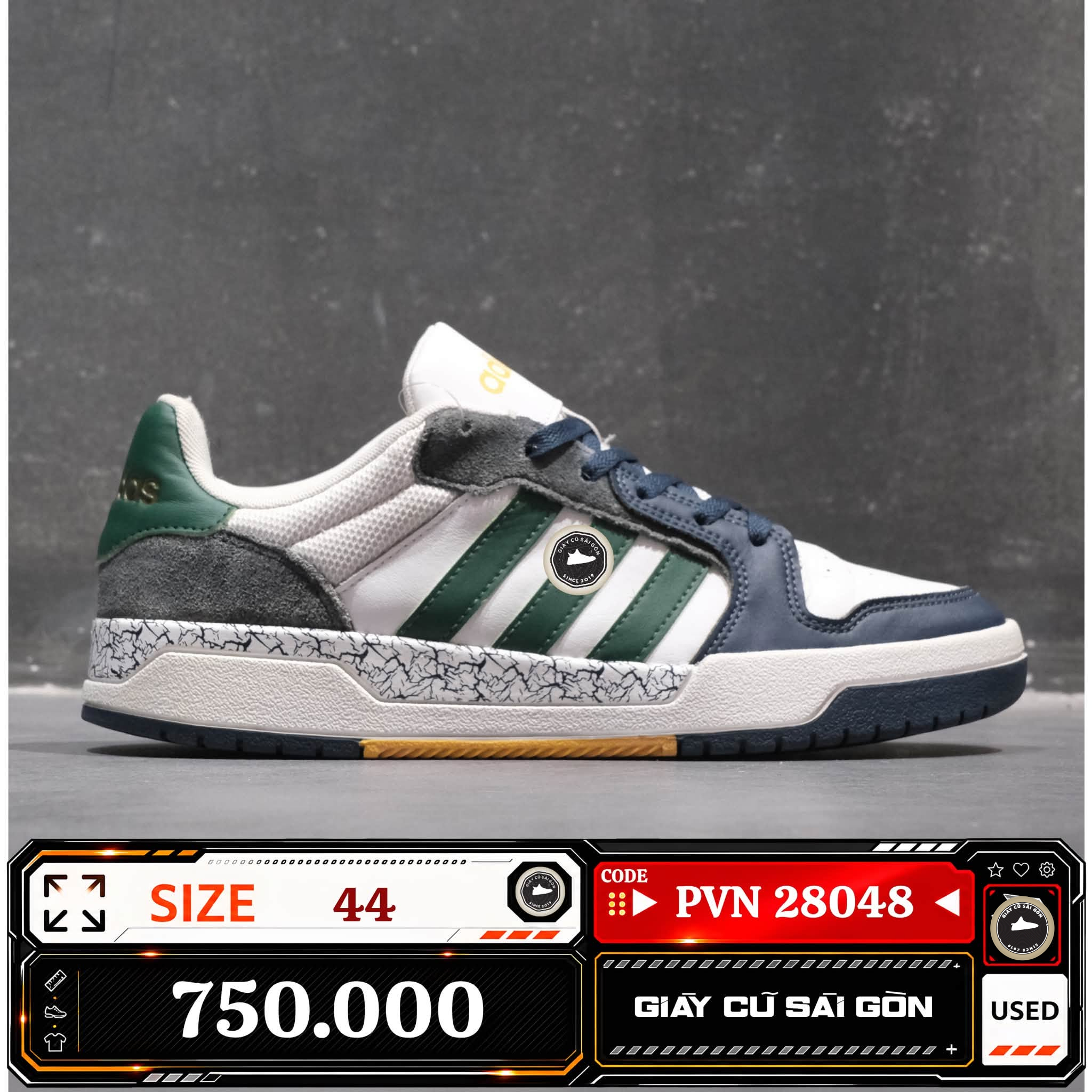 Adidas Neo Entrap White Blue Green | FZ1119 Cũ Size 44 | Giày Cũ Sài Gòn | PVN 28048