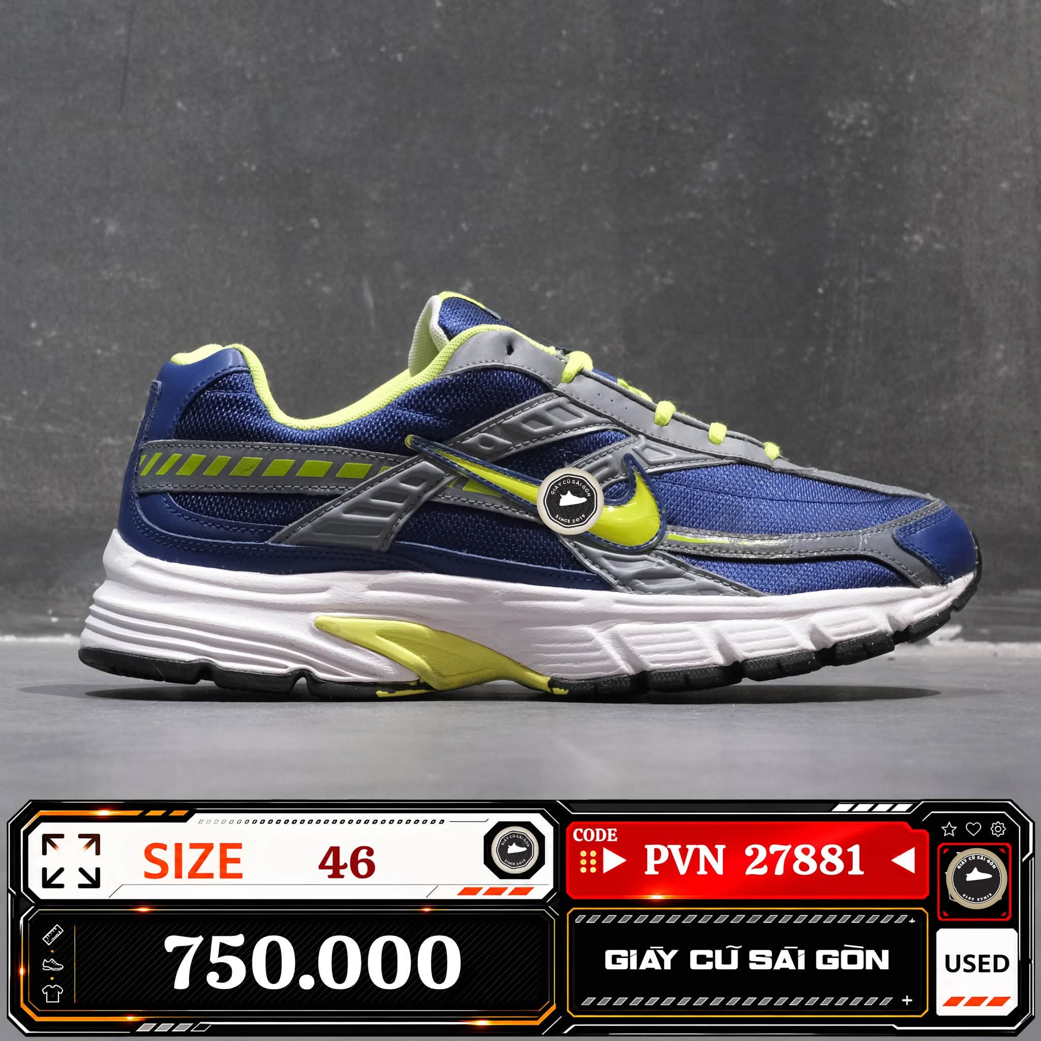 Nike Initiator Deep Royal Blue Volt | 394055-400 Cũ Size 46 | Giày Cũ Sài Gòn | PVN 27881