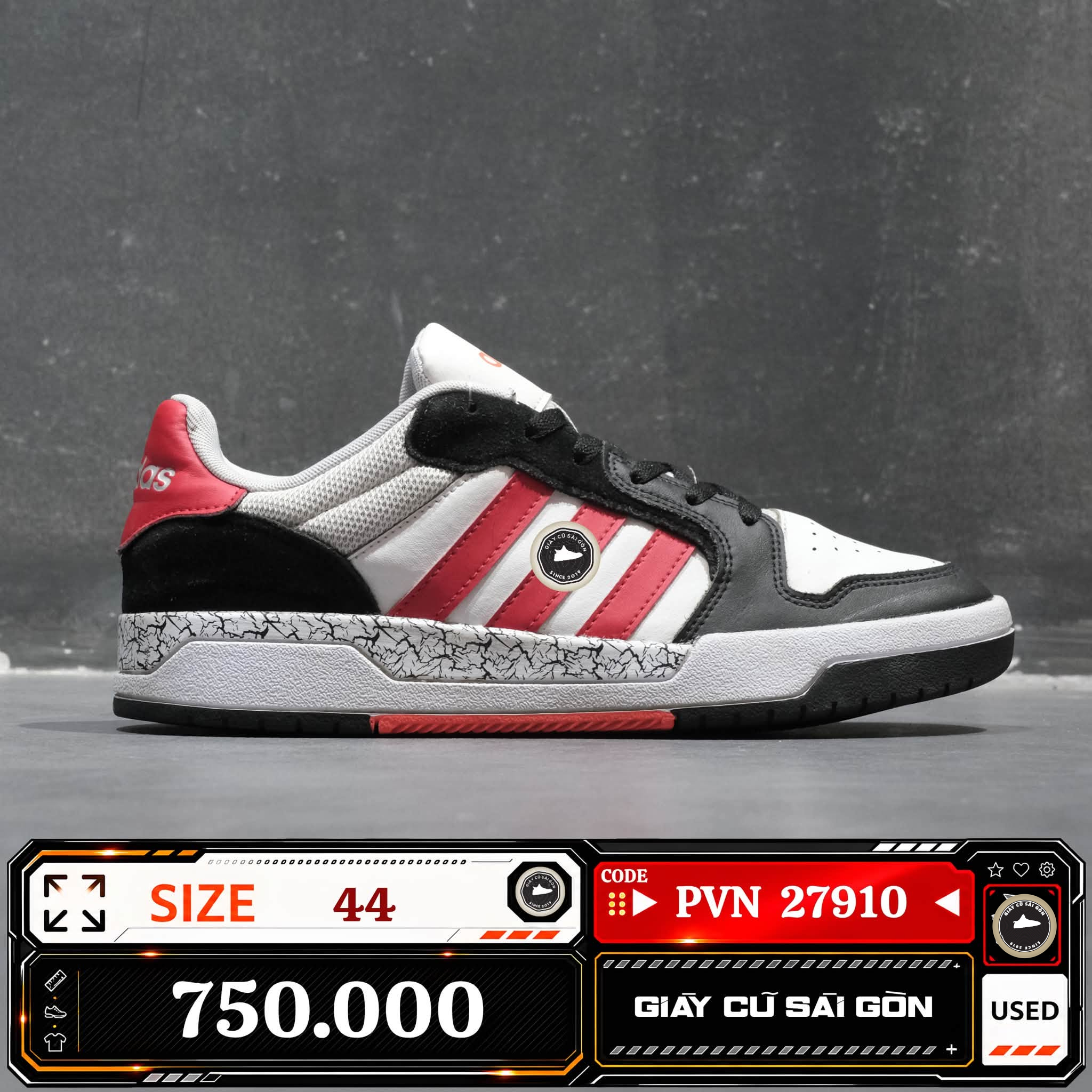 Adidas Entrap 'white Vivid Red' | FZ1117 Cũ Size 44 | Giày Cũ Sài Gòn | PVN 27910