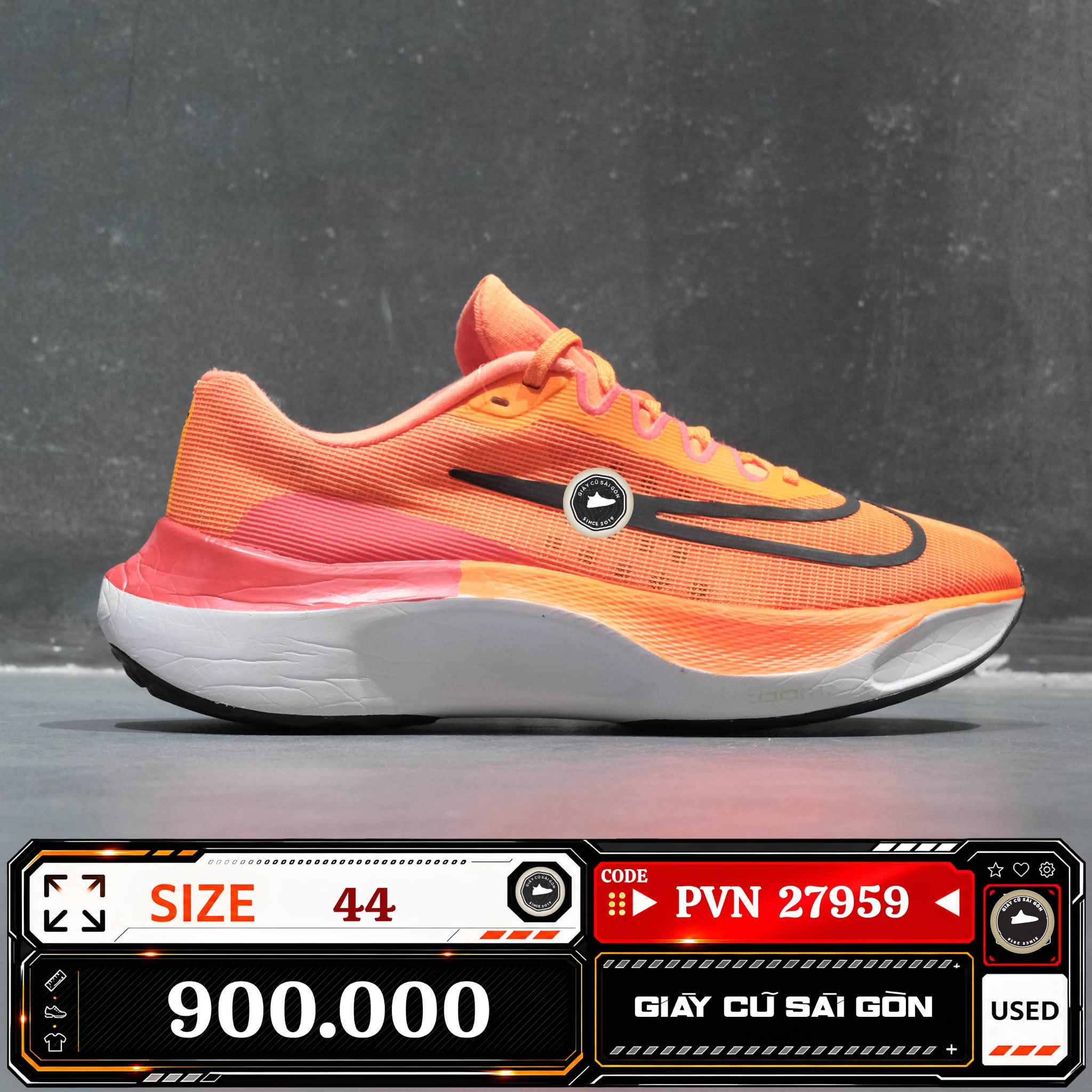 Nike Zoom Fly 5 Total Orange Black | DM8968-800 Cũ Size 44 | Giày Cũ Sài Gòn | PVN 27959