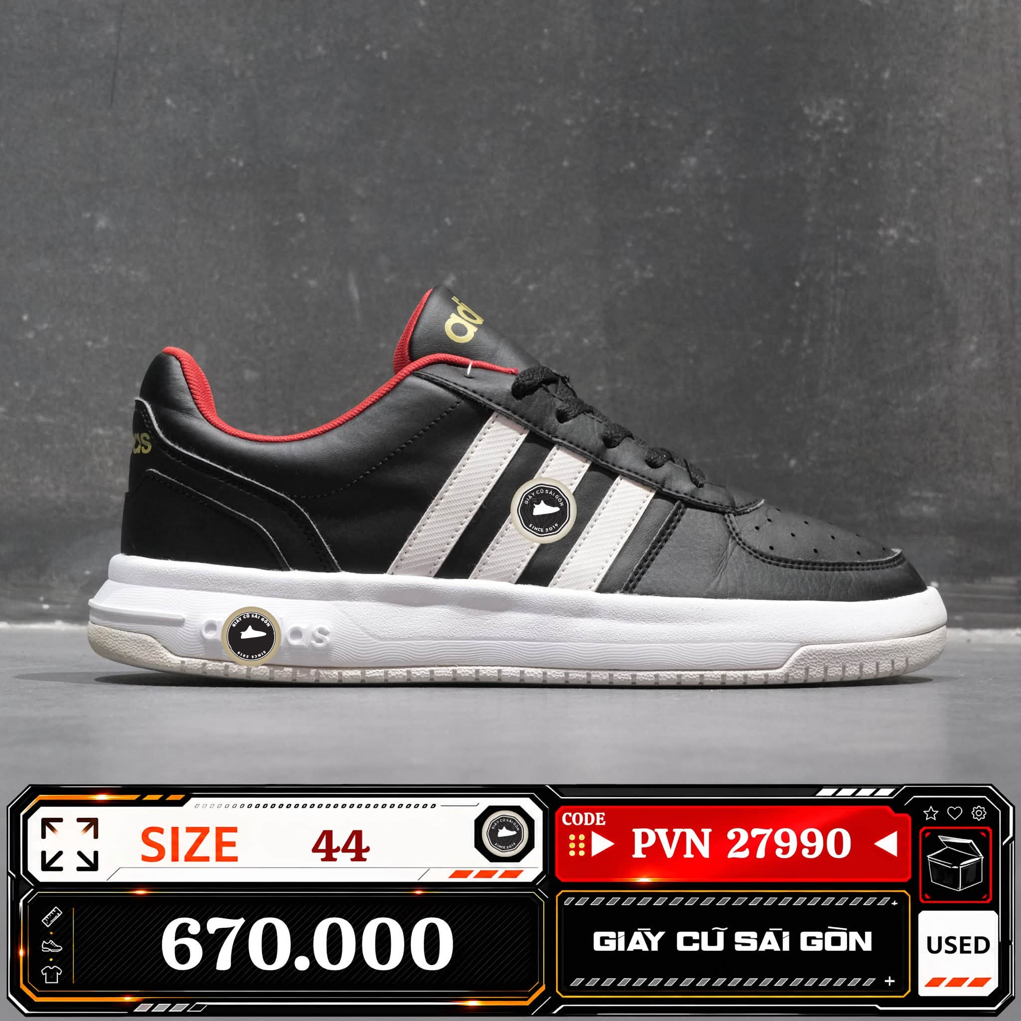 Adidas Neo Cut | EE3827 Cũ Size 44 | Giày Cũ Sài Gòn | PVN 27990