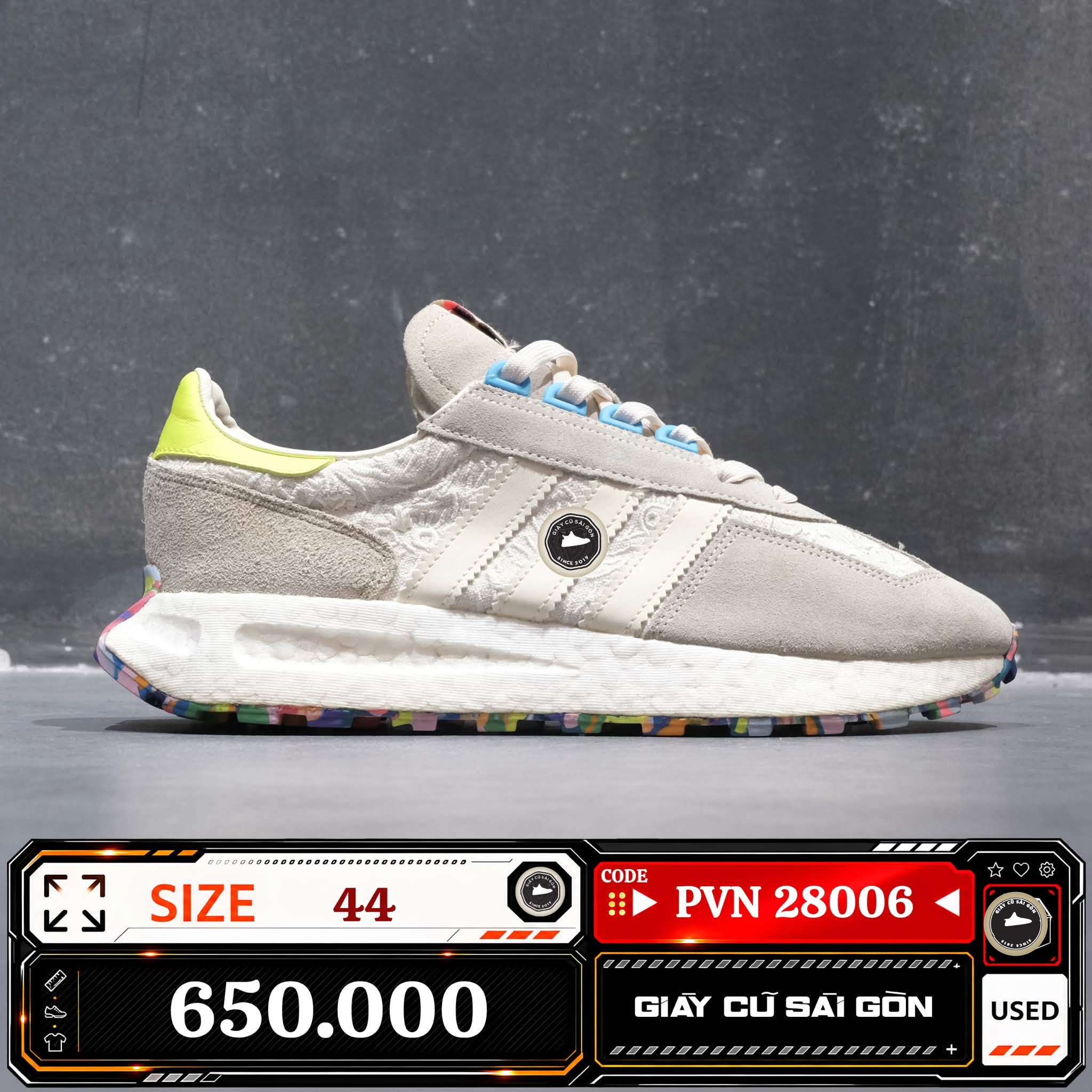 Adidas Originals Retropy E5 'pride' | GV9116 Cũ Size 44 | Giày Cũ Sài Gòn | PVN 28006