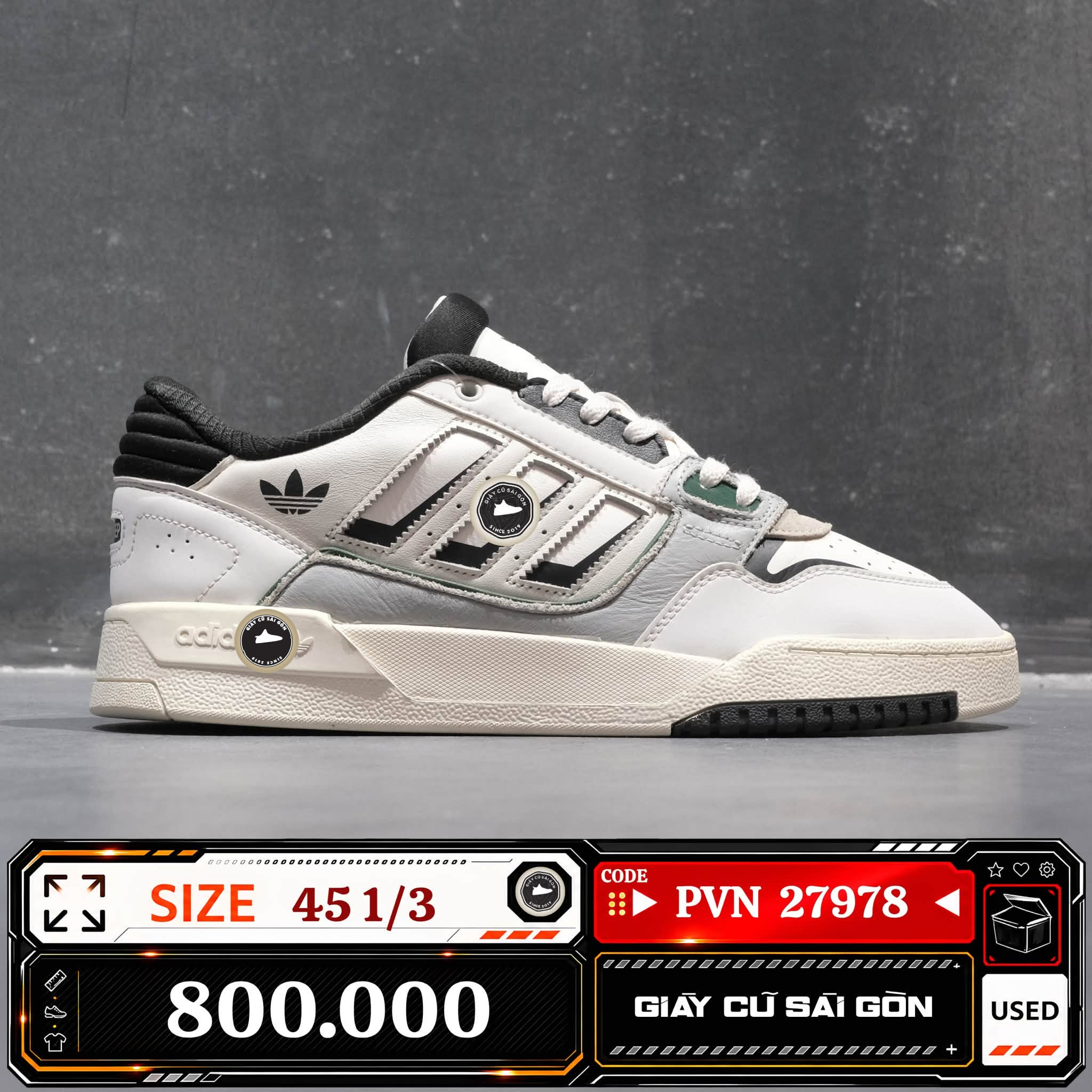 Adidas Originals Drop Step Low 2 | IG4332 Cũ Size 45 1/3 | Giày Cũ Sài Gòn | PVN 27978