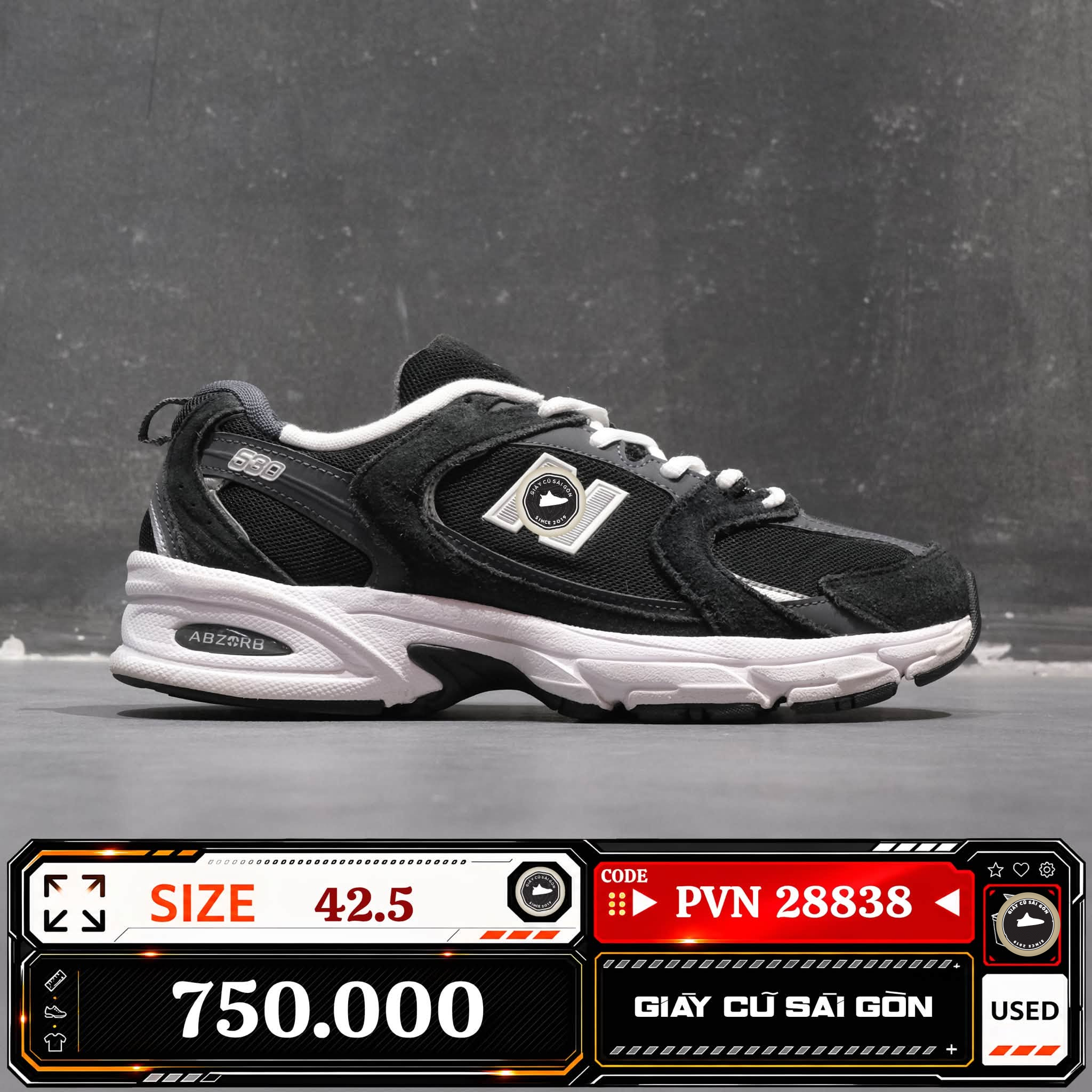 New Balance 530 Classic Black Grey | MR530CC Cũ Size 42.5 | Giày Cũ Sài Gòn | PVN 28838