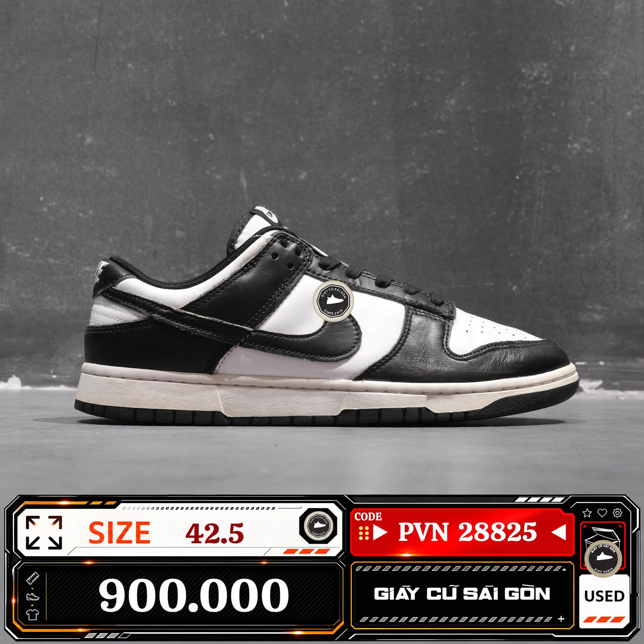 Nike Dunk Low Retro White Black | DD1391-100 Cũ Size 42.5 | Giày Cũ Sài Gòn | PVN 28825