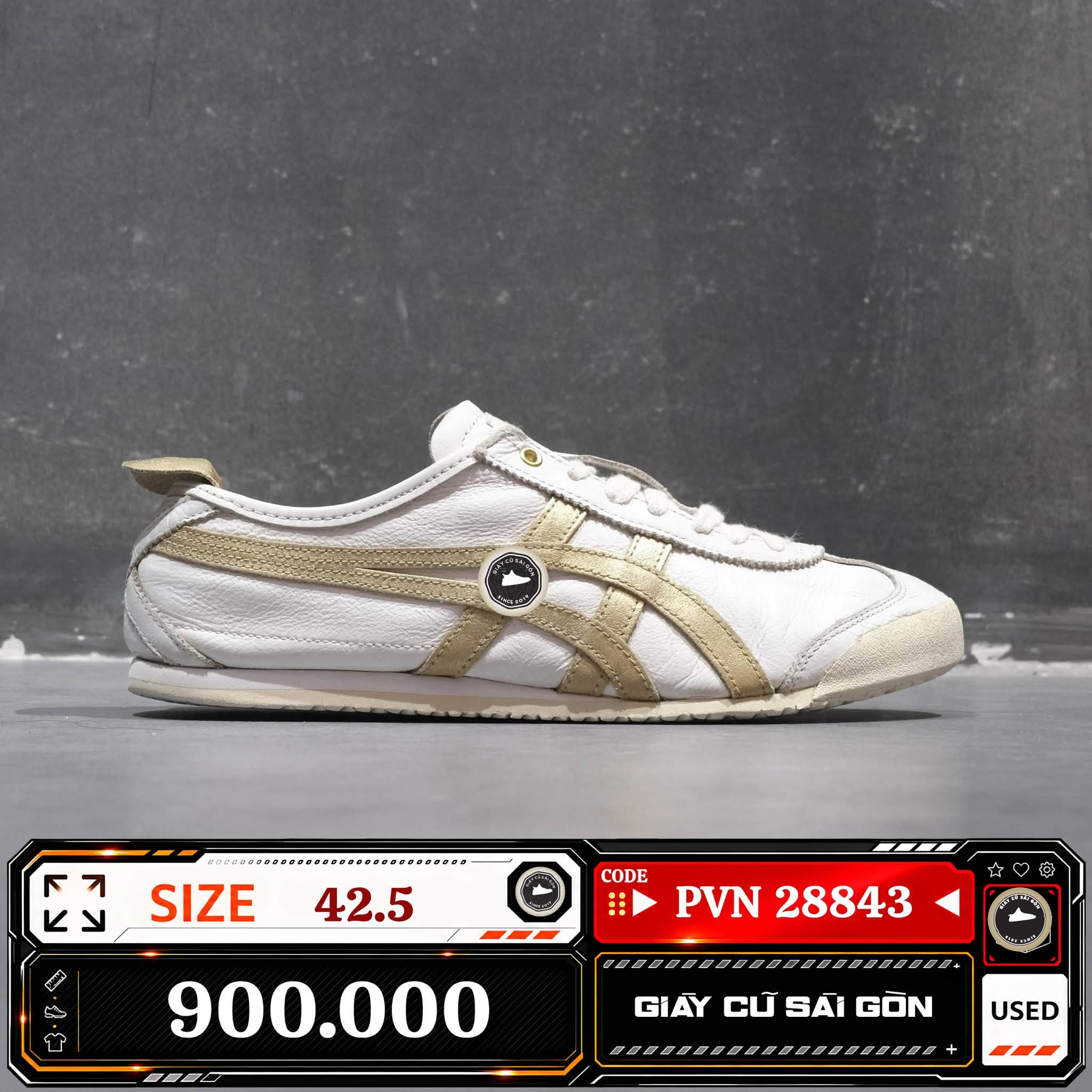 Onitsuka Tiger Mexico 66 White Gold D508K 0194 | MEXICO-66 Cũ Size 42.5 | Giày Cũ Sài Gòn | PVN 28843