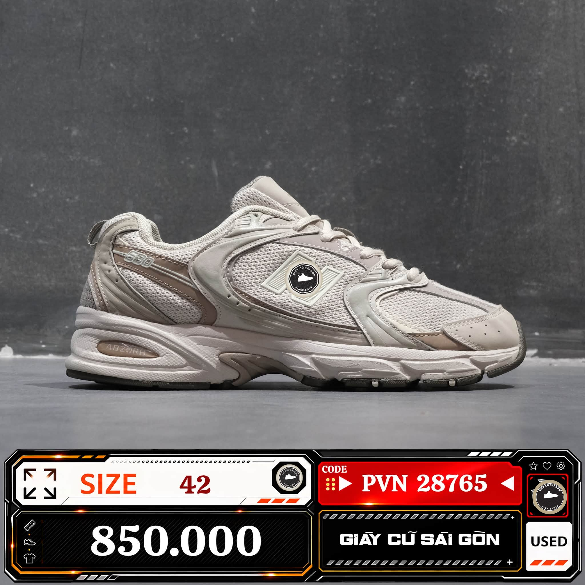 New Balance 530 Cream Beige | MR530K-OB Cũ Size 42 | Giày Cũ Sài Gòn | PVN 28765