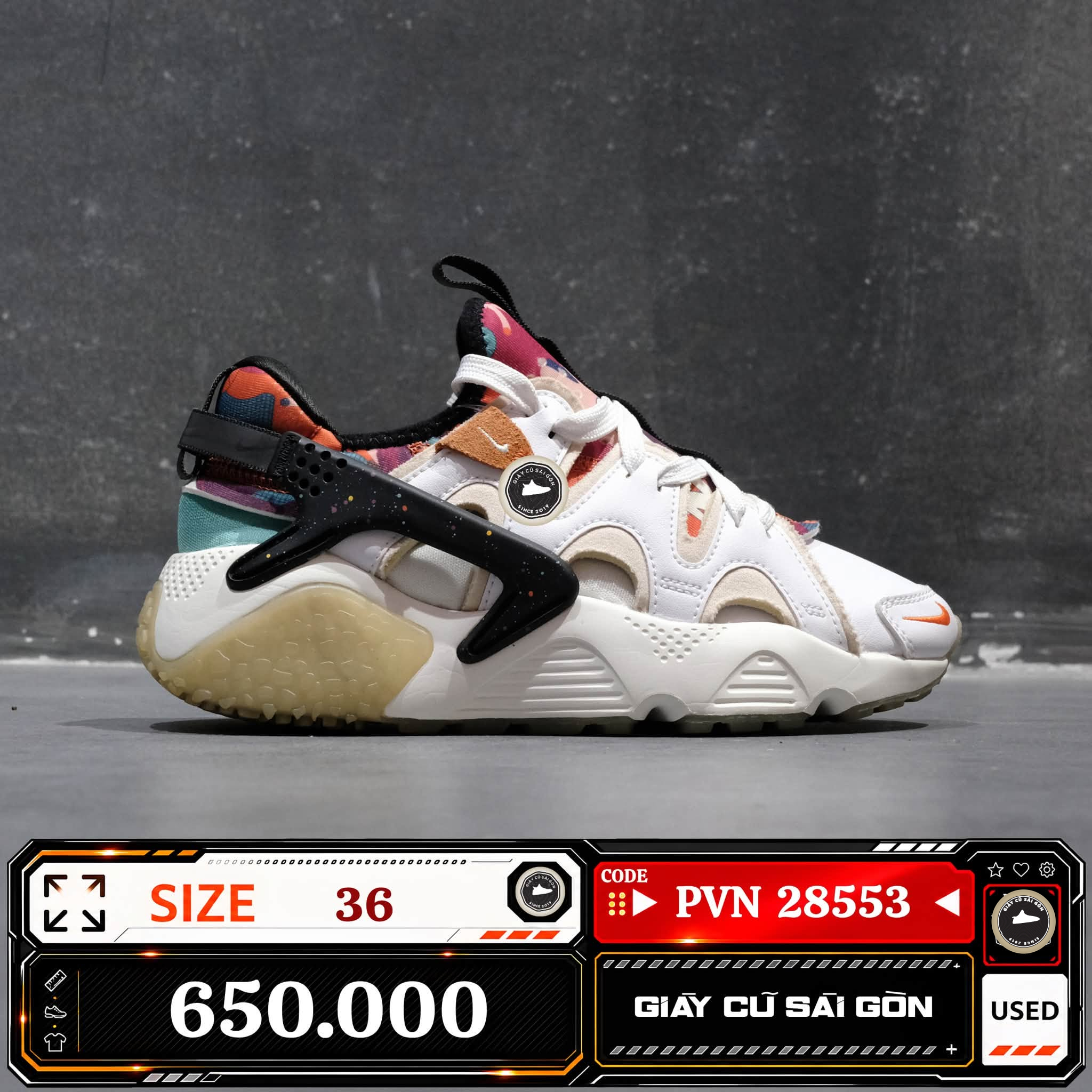 Nike Air Huarache Craft Lunar New Year | FD4621-181 Cũ Size 36 | Giày Cũ Sài Gòn | PVN 28553