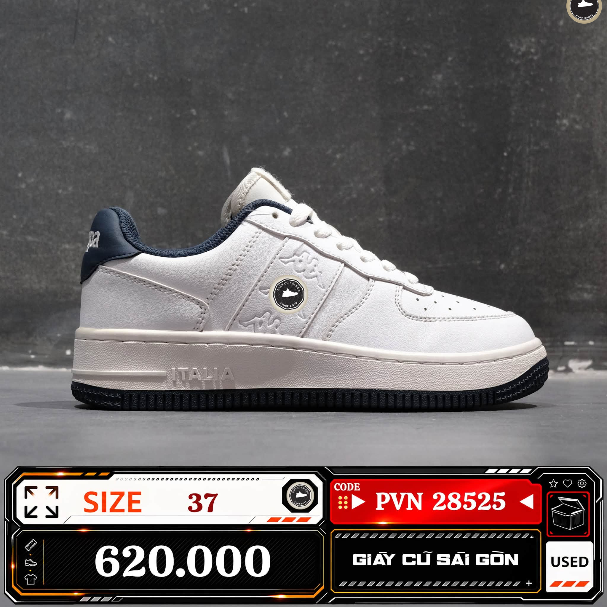 Kappa OG1 Back To Back Skateboard Shoes White Blue K0EY5CC06CJ 012 | Cũ Size 37 | Giày Cũ Sài Gòn | PVN 28525