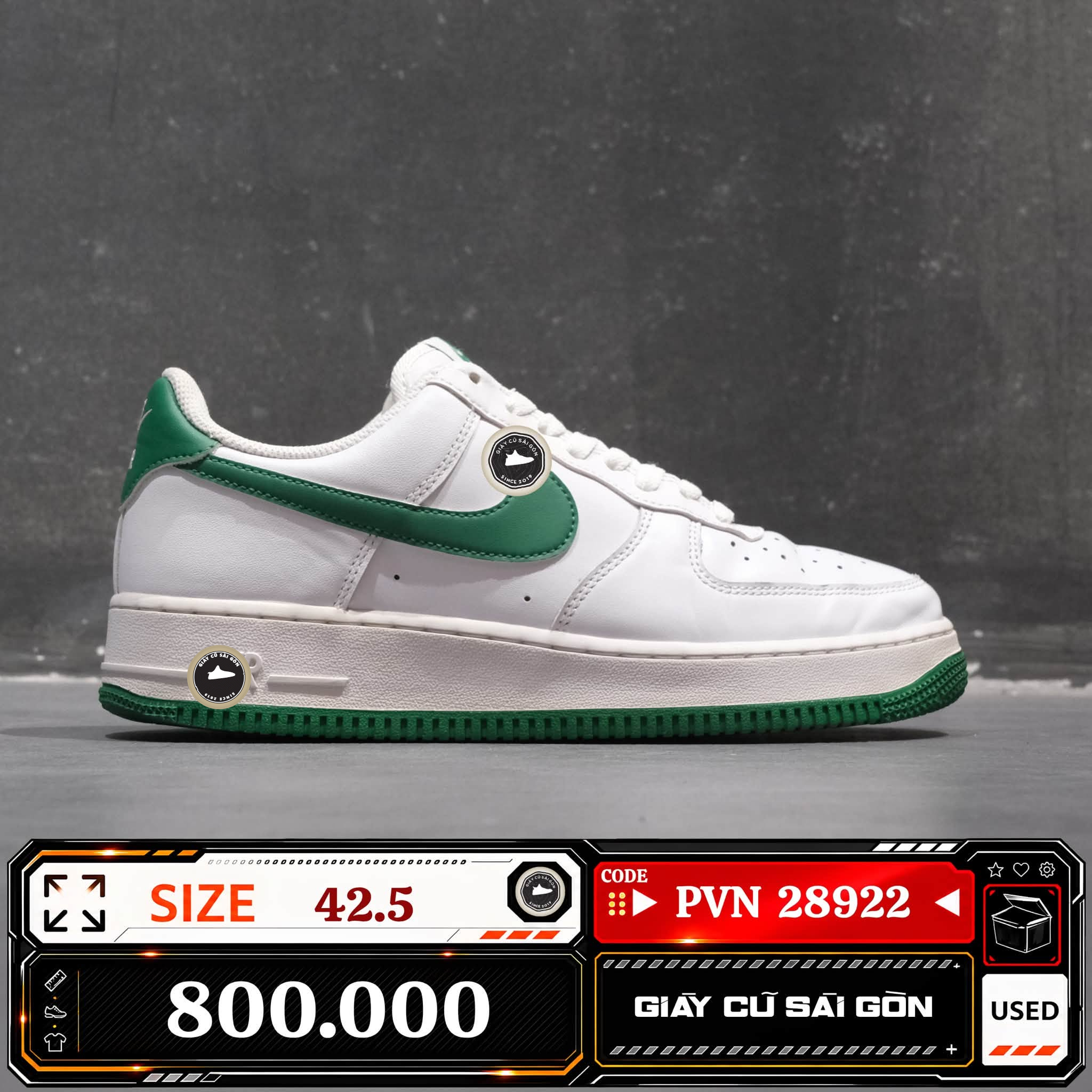 Nike Air Force 1 '07 White Malachite | FJ4146-102 Cũ Size 42.5 | Giày Cũ Sài Gòn | PVN 28922