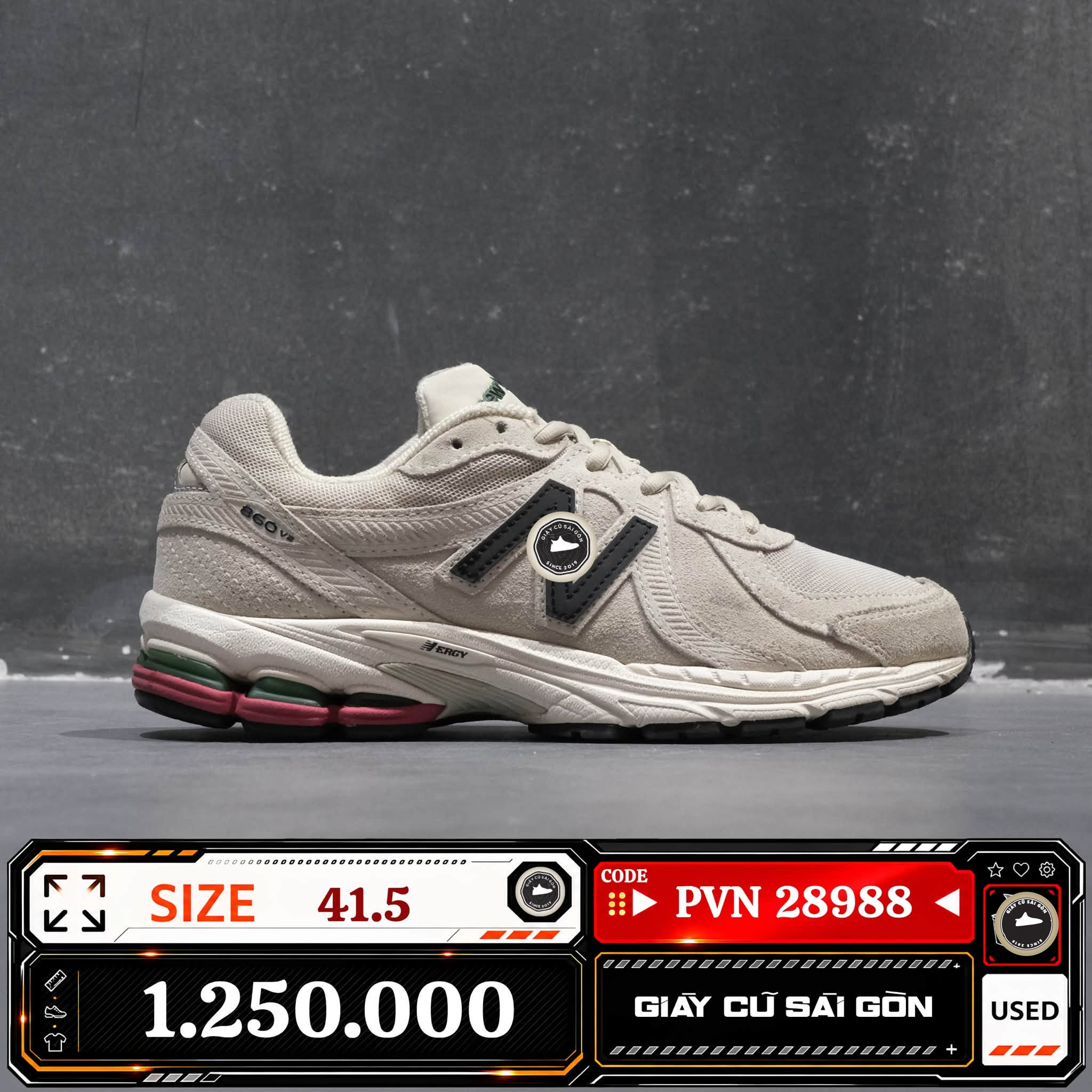 New Balance 860v2 Beige Green | ML860XG Cũ Size 41.5 | Giày Cũ Sài Gòn | PVN 28988