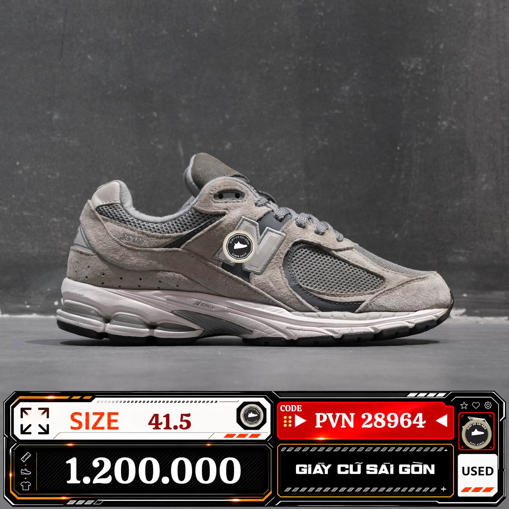 New Balance 2002R Steel Grey Orca | M2002R-ST Cũ Size 41.5 | Giày Cũ Sài Gòn | PVN 28964
