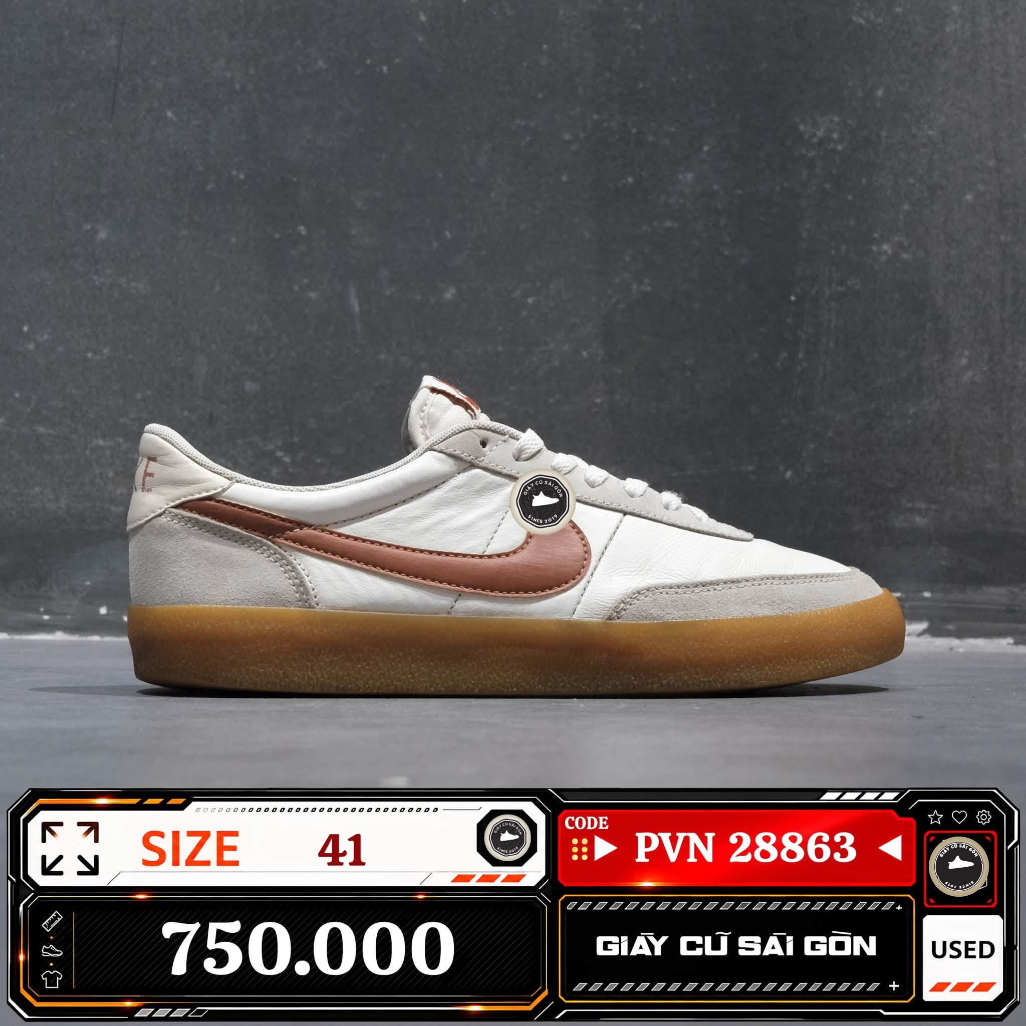 Nike Killshot 2 Leather Sail Desert Orange | 432997-127 Cũ Size 41 | Giày Cũ Sài Gòn | PVN 28863