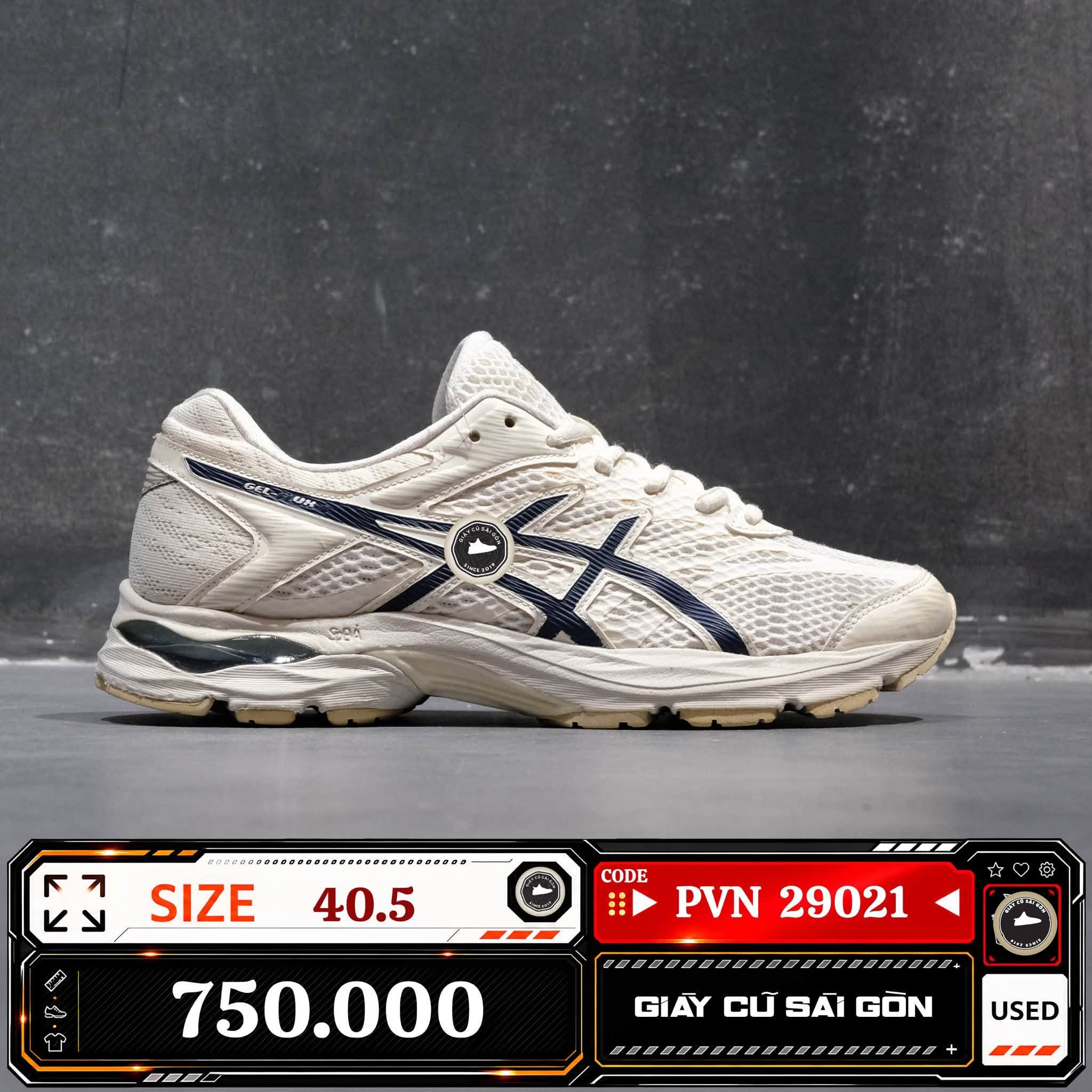 Asics Gel Flux 4 Cream Blue | 1011A614-102 Cũ Size 40.5 | Giày Cũ Sài Gòn | PVN 29021