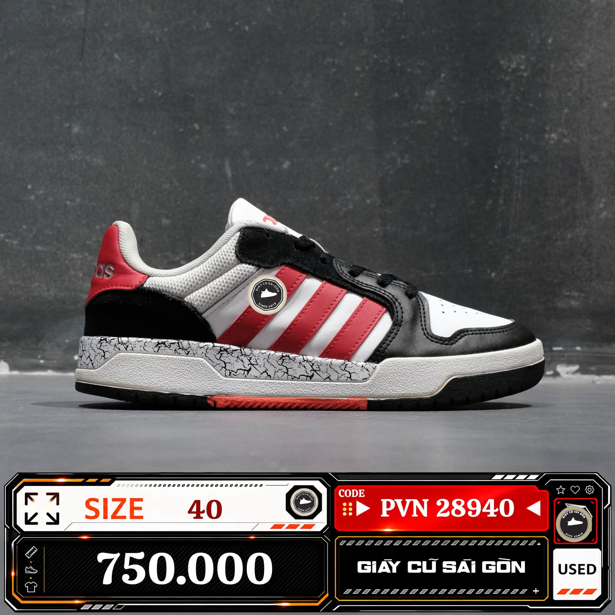 Adidas Neo Entrap | JP9962 Cũ Size 40 | Giày Cũ Sài Gòn | PVN 28940