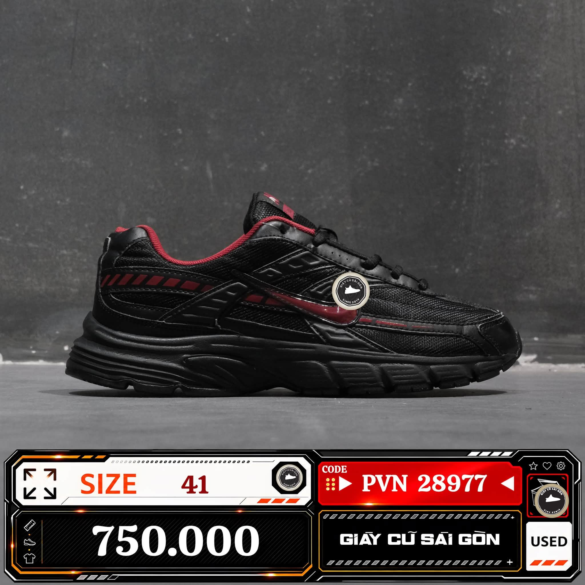 Nike Initiator Black Red | 394055-060 Cũ Size 41 | Giày Cũ Sài Gòn | PVN 28977