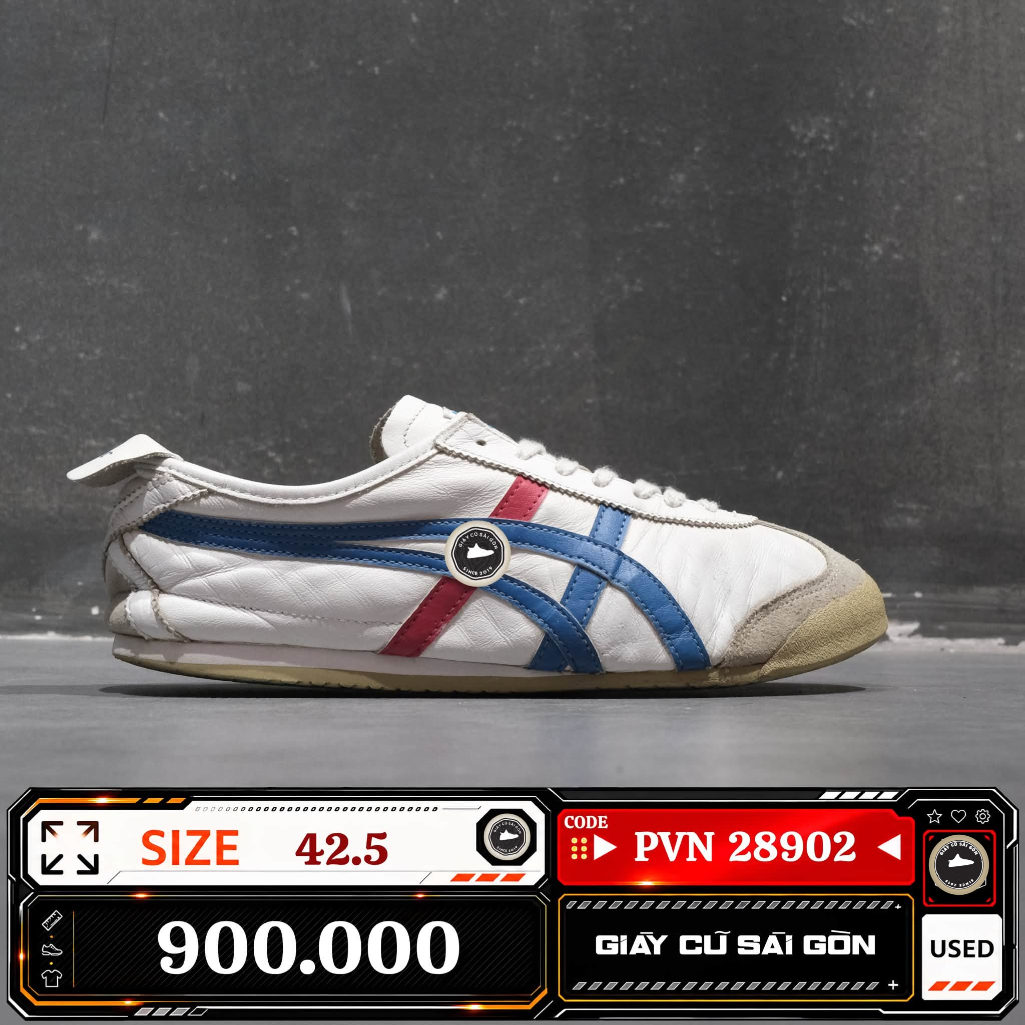 Onitsuka Tiger Mexico 66 White Blue Red DL408 0146 | MEXICO-66 Cũ Size 42.5 | Giày Cũ Sài Gòn | PVN 28902