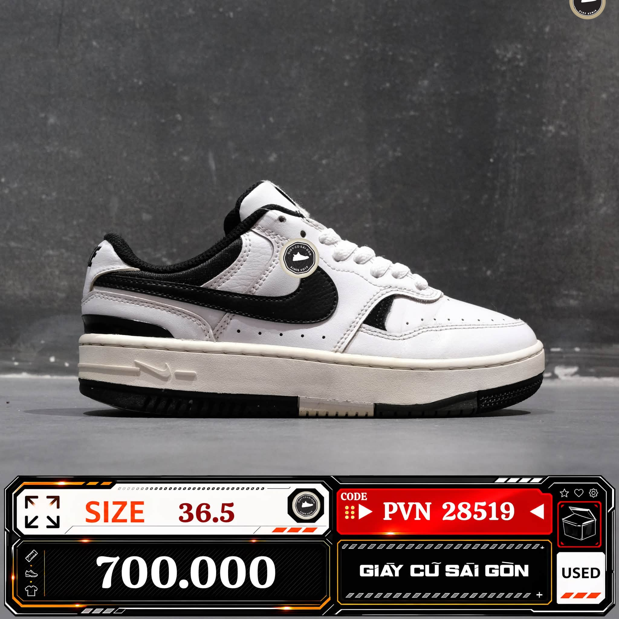 Nike Gamma Force White Black | DX9176-100 Cũ Size 36.5 | Giày Cũ Sài Gòn | PVN 28519