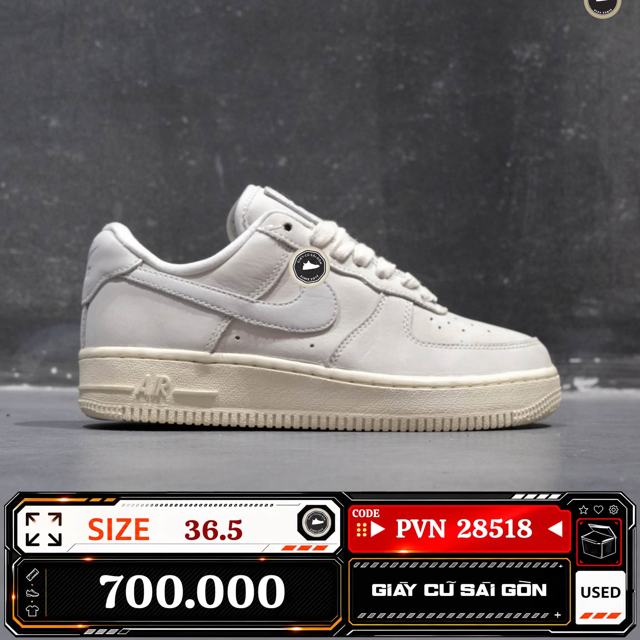 Nike Air Force 1 Low Premium Summit White | DR9503-100 Cũ Size 36.5 | Giày Cũ Sài Gòn | PVN 28518