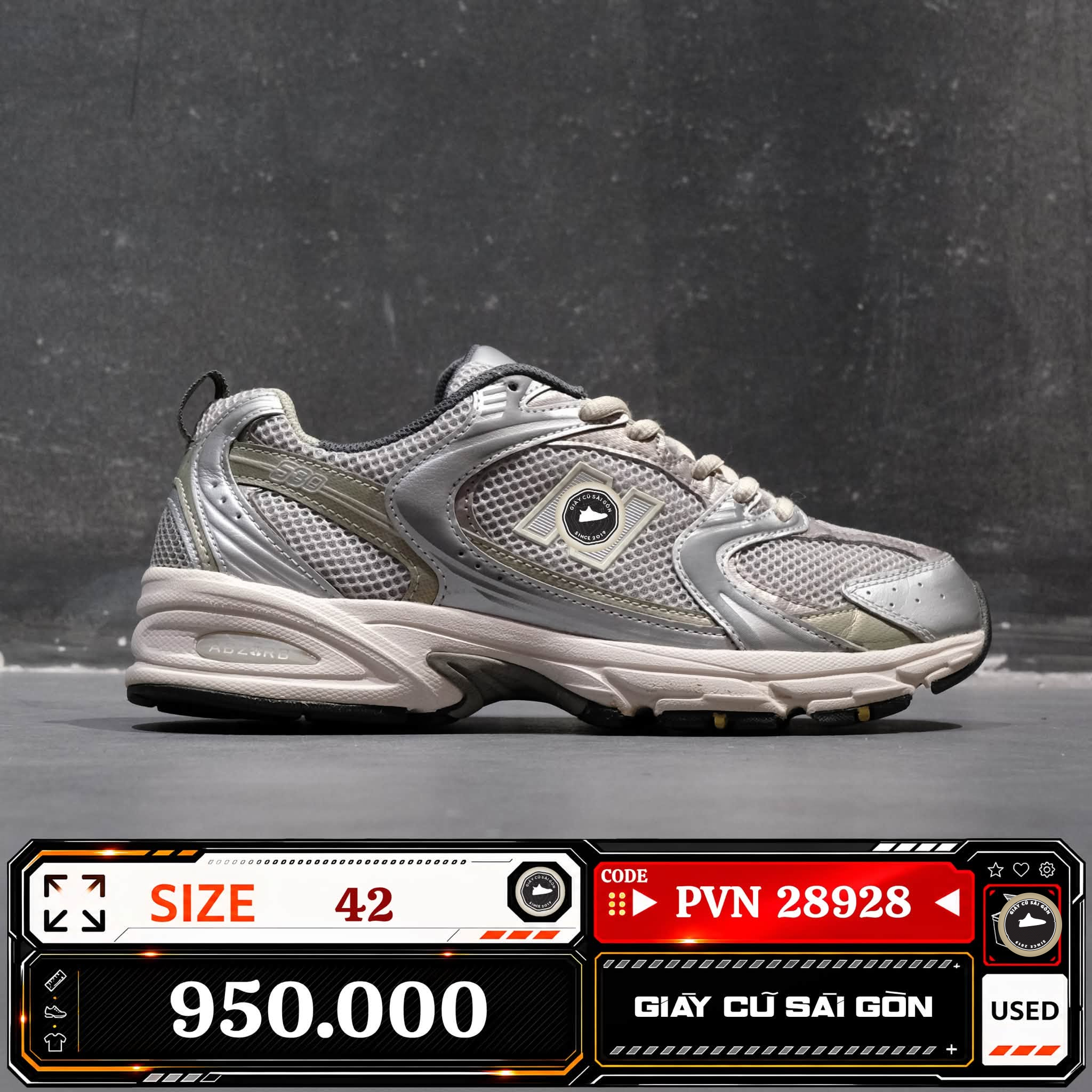 New Balance 530 Silver Khaki | MR530K-MW Cũ Size 42 | Giày Cũ Sài Gòn | PVN 28928