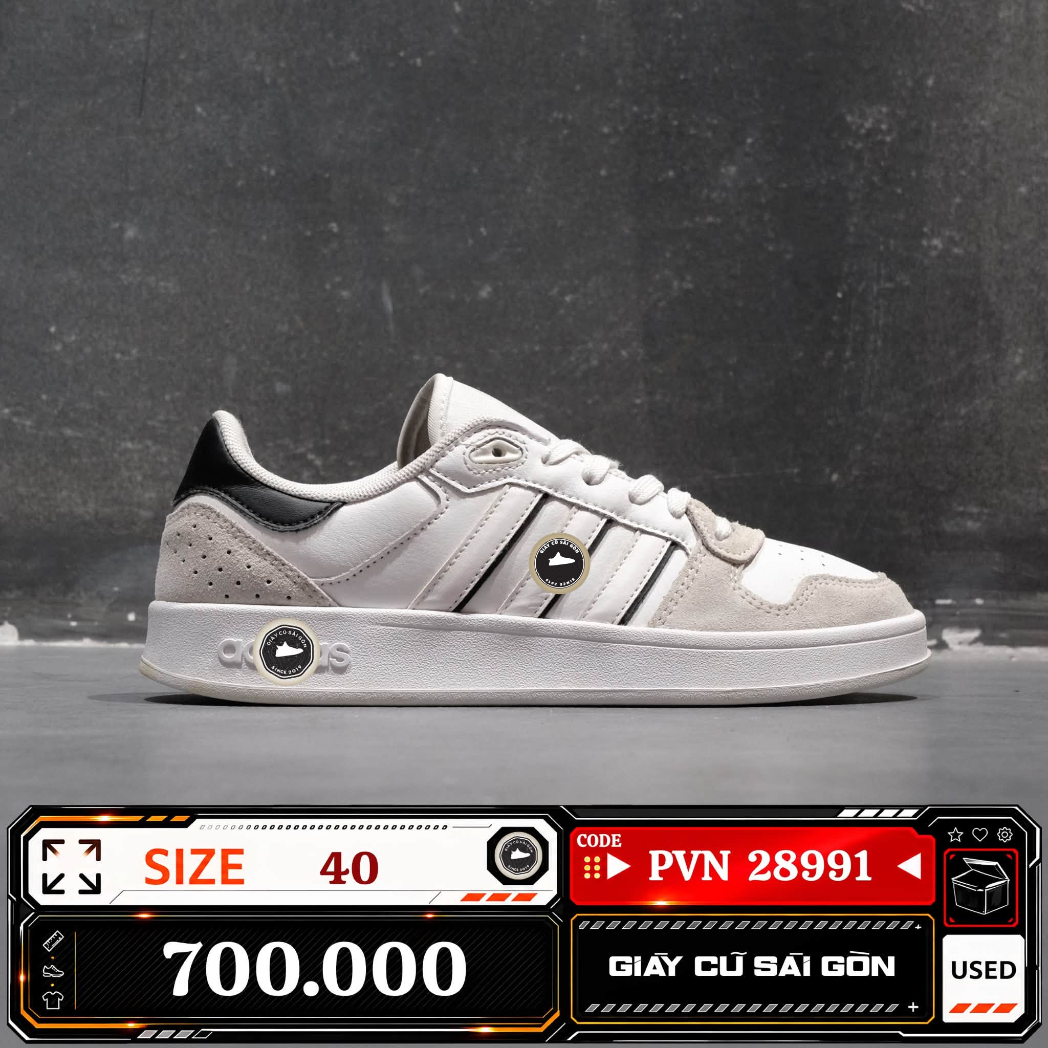 Adidas Breaknet Plus Cloud White | FY5914 Cũ Size 40 | Giày Cũ Sài Gòn | PVN 28991