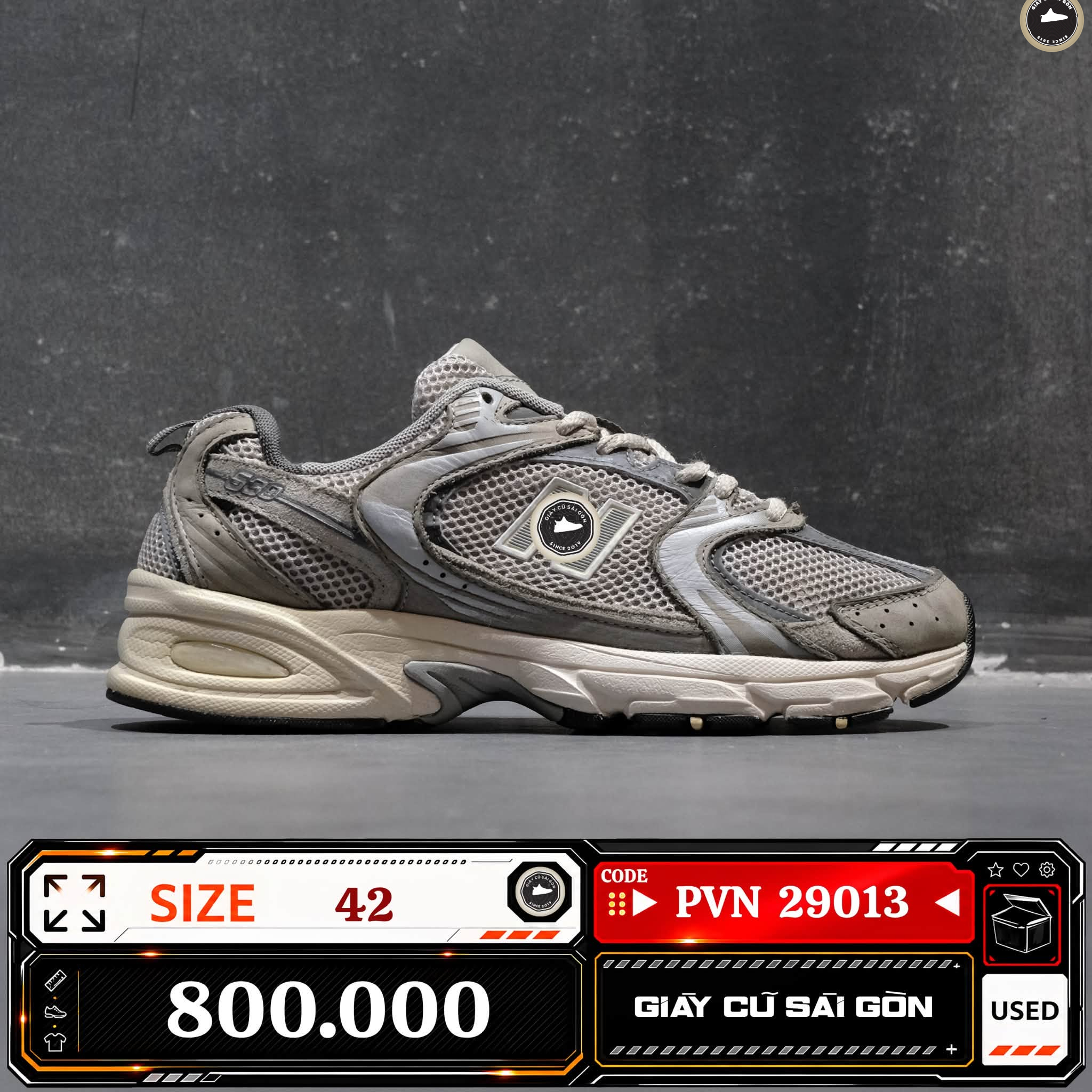 New Balance 530 Vintage Grey Matter | MR530TG Cũ Size 42 | Giày Cũ Sài Gòn | PVN 29013