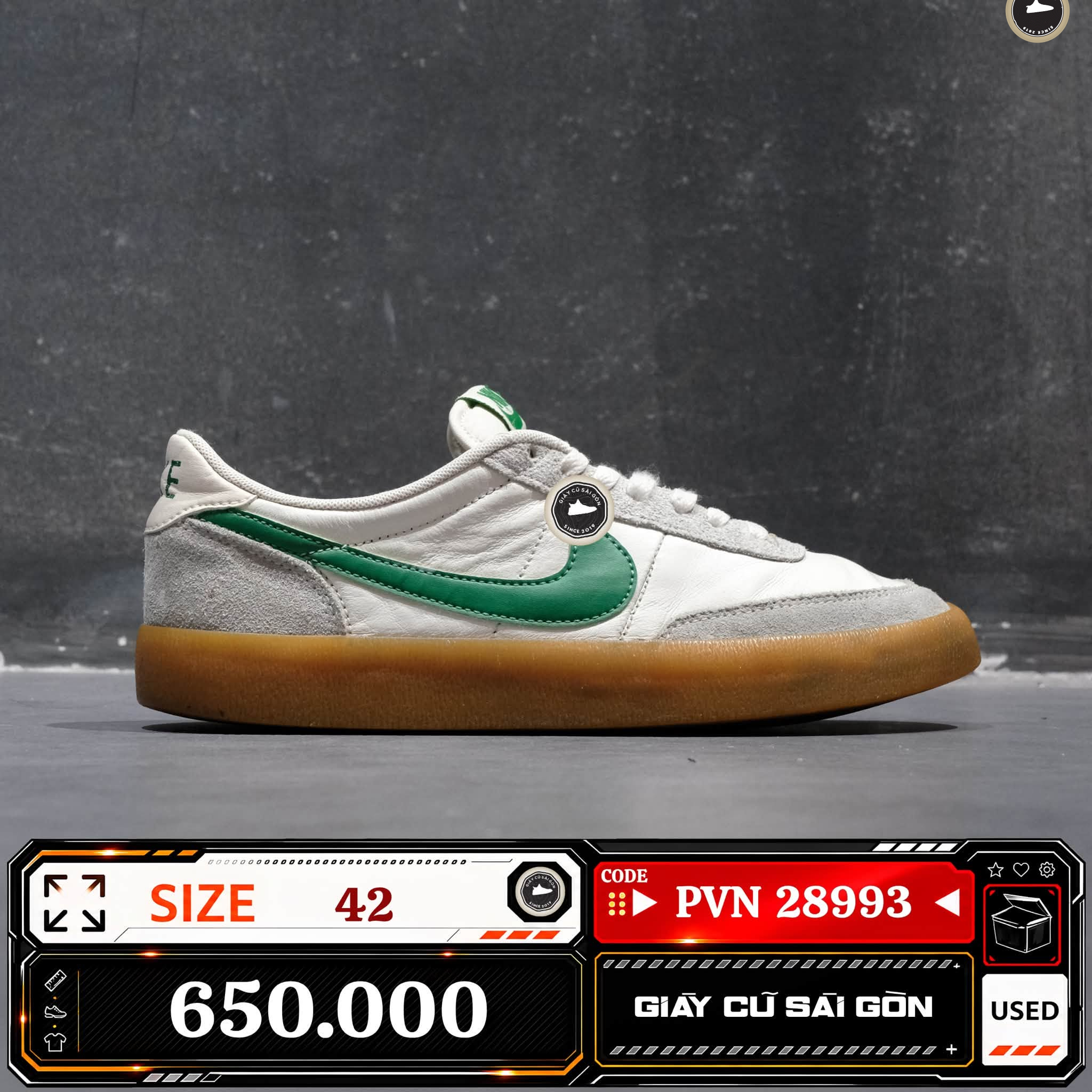 Nike Killshot 2 Leather Lucid Green | 432997-111 Cũ Size 42 | Giày Cũ Sài Gòn | PVN 28993