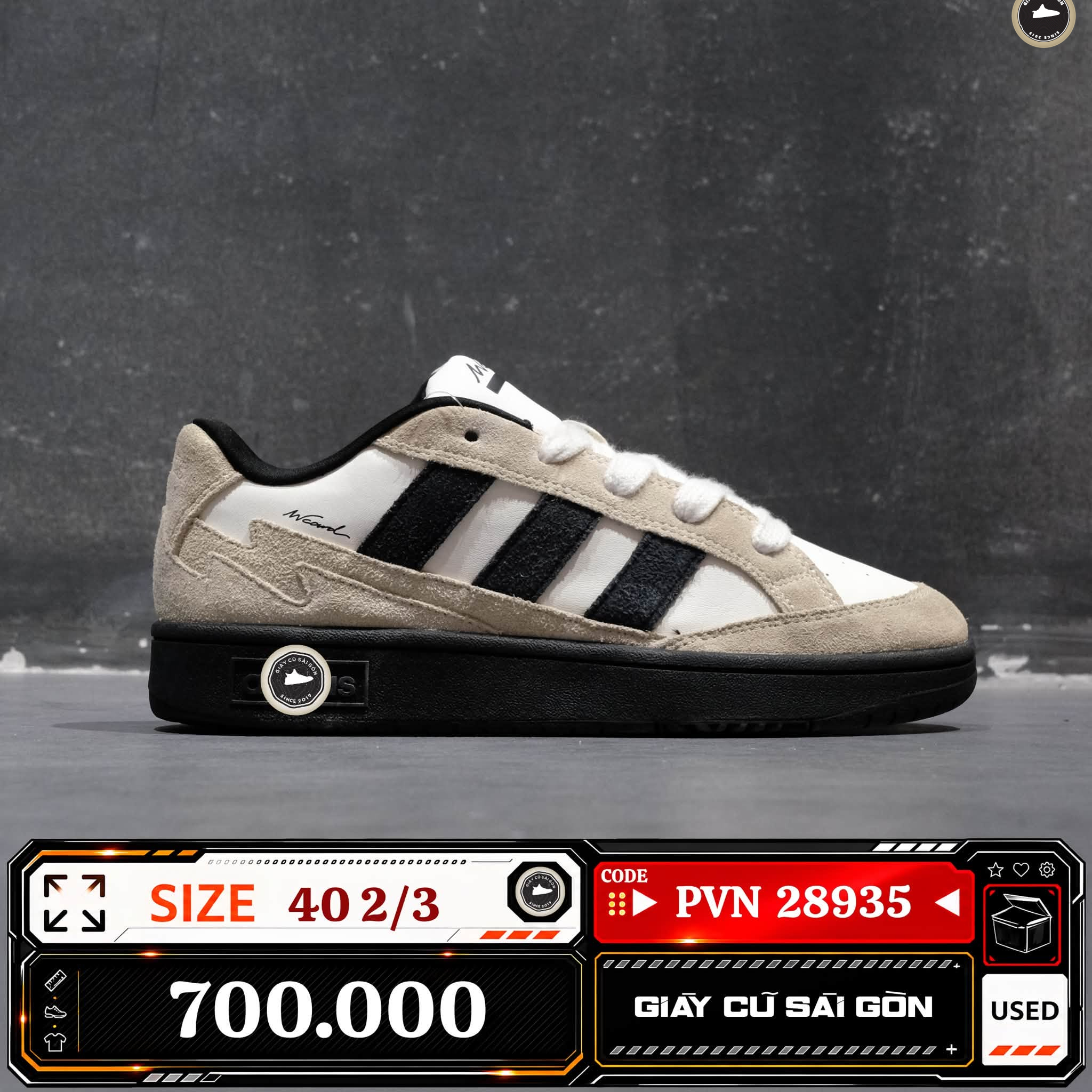 Adidas Wcard Adv 'grey Black' | IH0961 Cũ Size 40 2/3 | Giày Cũ Sài Gòn | PVN 28935