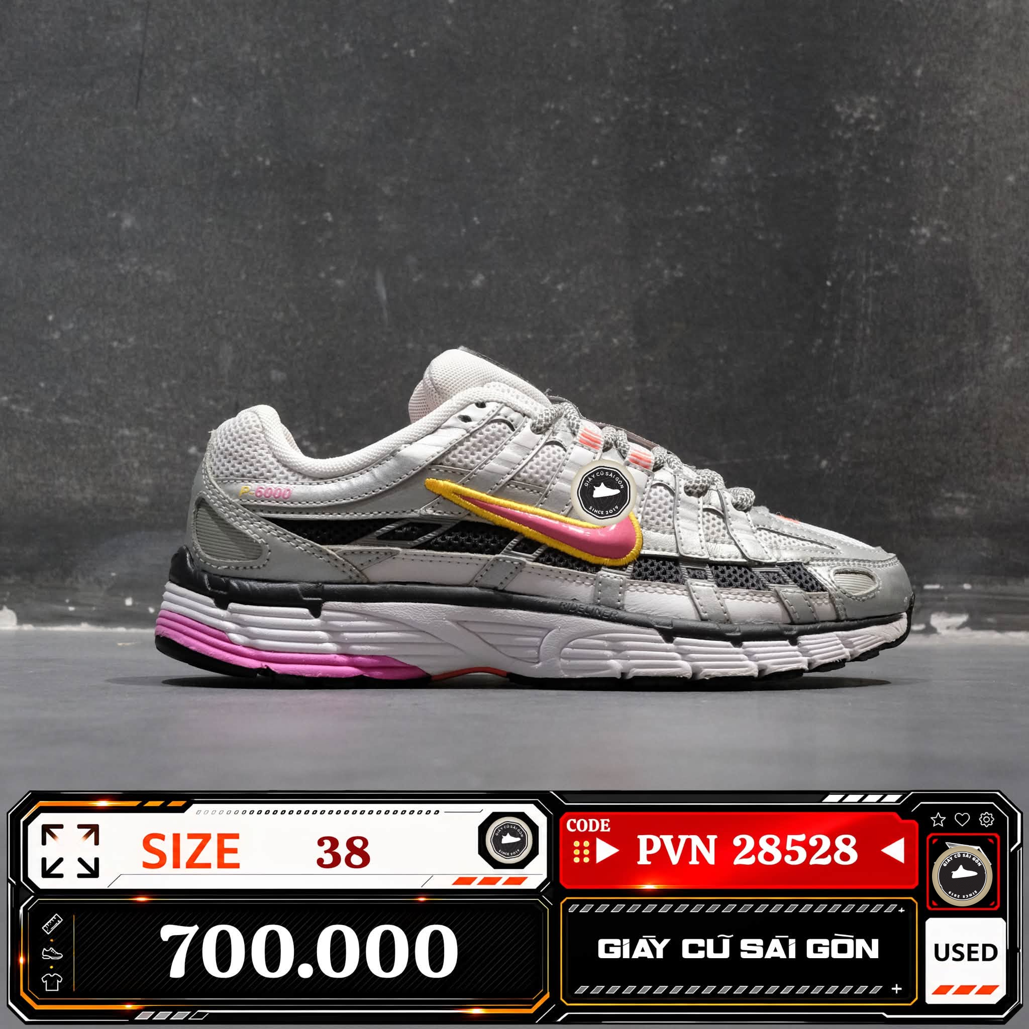 Nike P 6000 Laser Fuchsia | BV1021-100 Cũ Size 38 | Giày Cũ Sài Gòn | PVN 28528