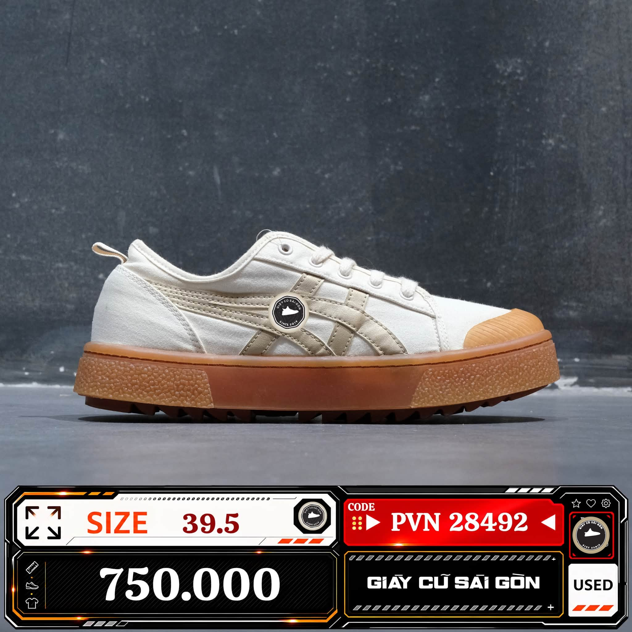 Asics Court Trail 1203A147 | 1203A1-47 Cũ Size 39.5 | Giày Cũ Sài Gòn | PVN 28492