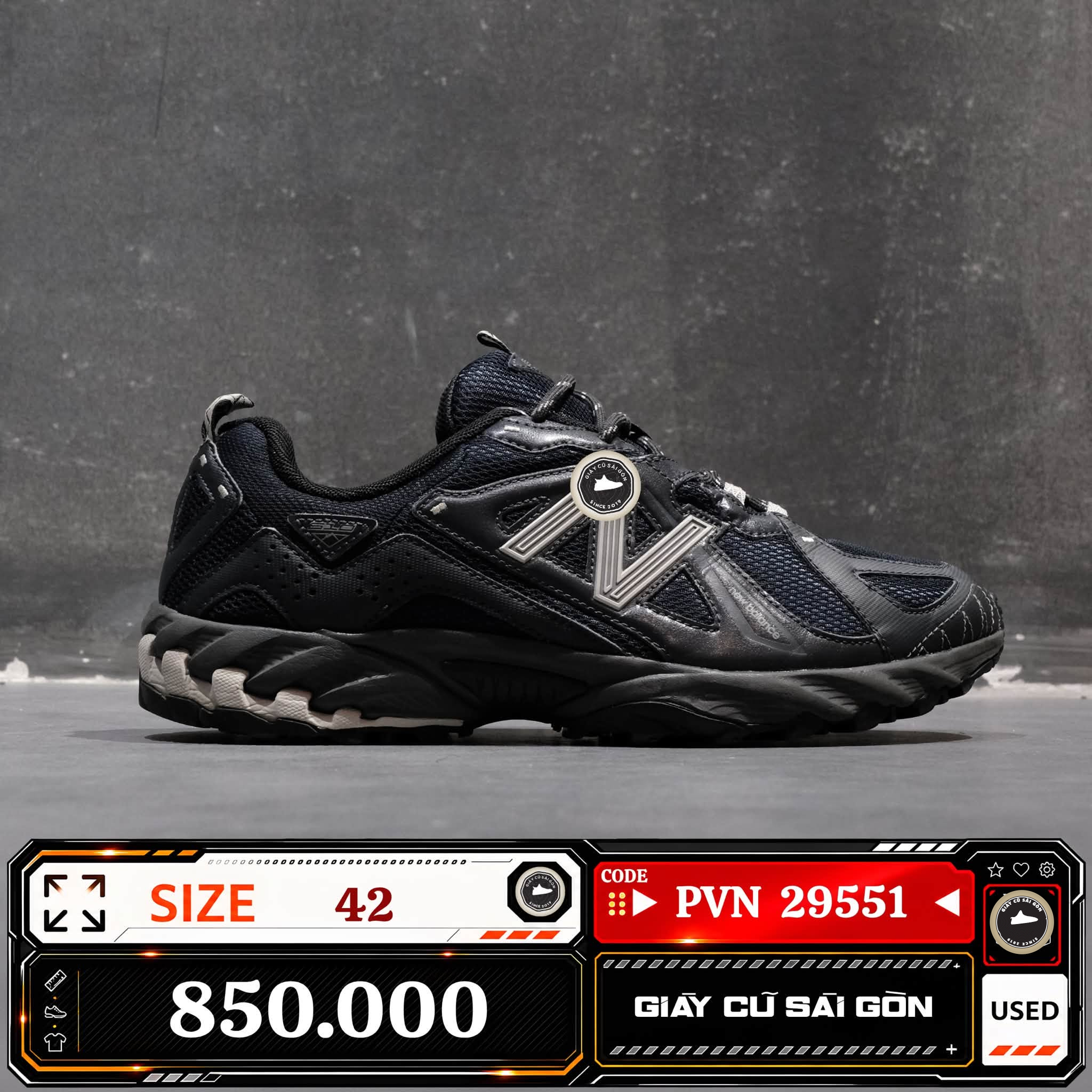New Balance 610v1 Black Phantom | ML610T-AF Cũ Size 42 | Giày Cũ Sài Gòn | PVN 29551