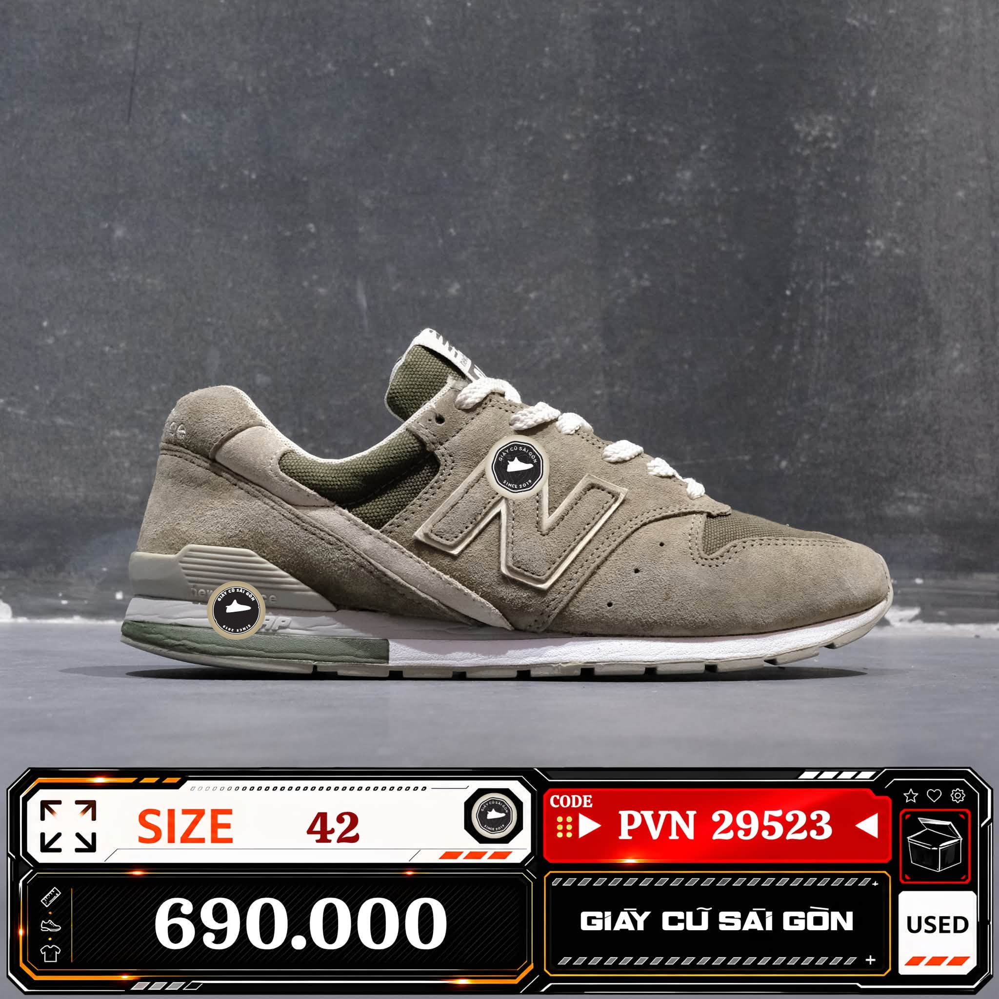 New Balance Dark Camo CM996TC2 | 996V2 Cũ Size 42 | Giày Cũ Sài Gòn | PVN 29523