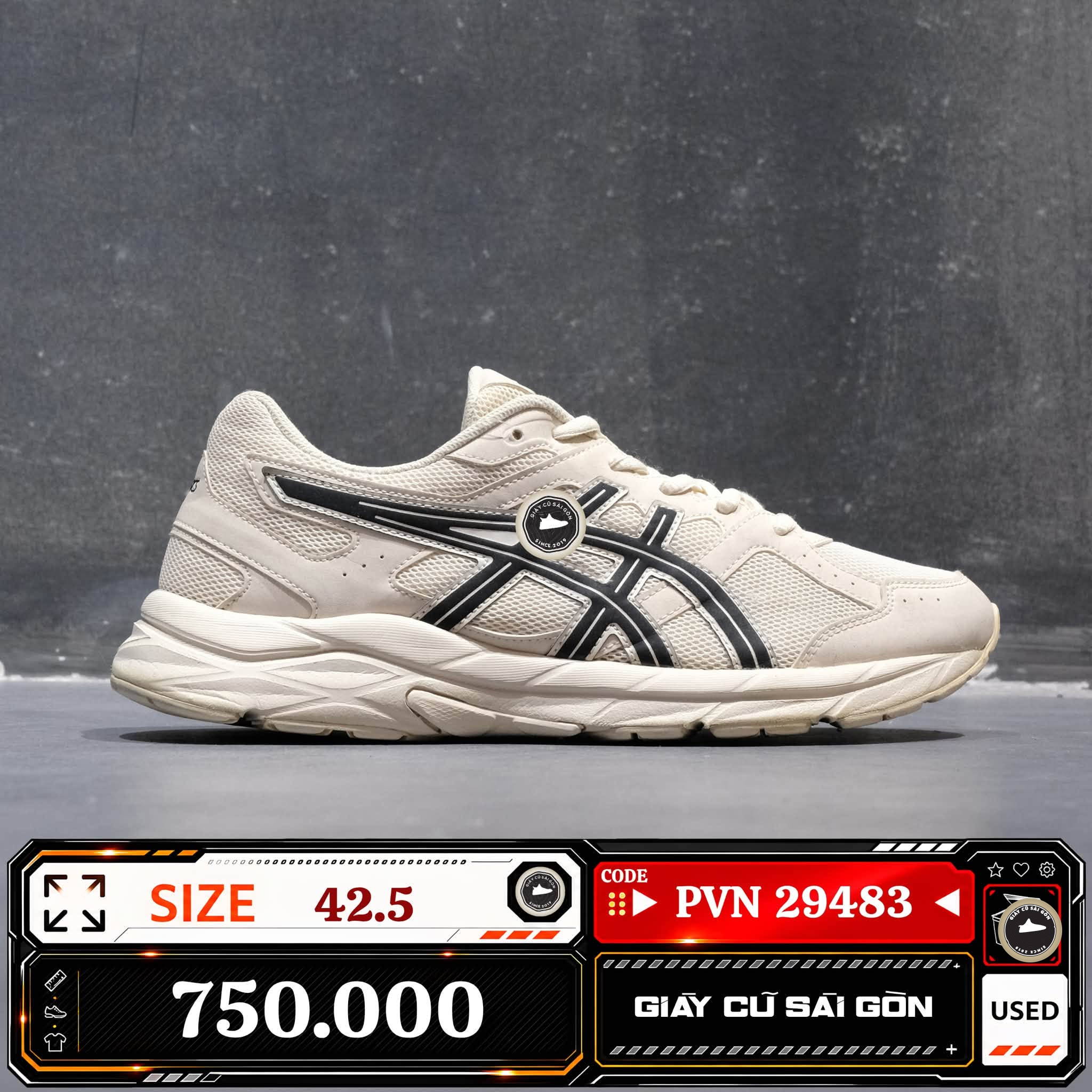 Asics Gel Contend Cn Beige 1011B645 | 1011B6-45 Cũ Size 42.5 | Giày Cũ Sài Gòn | PVN 29483