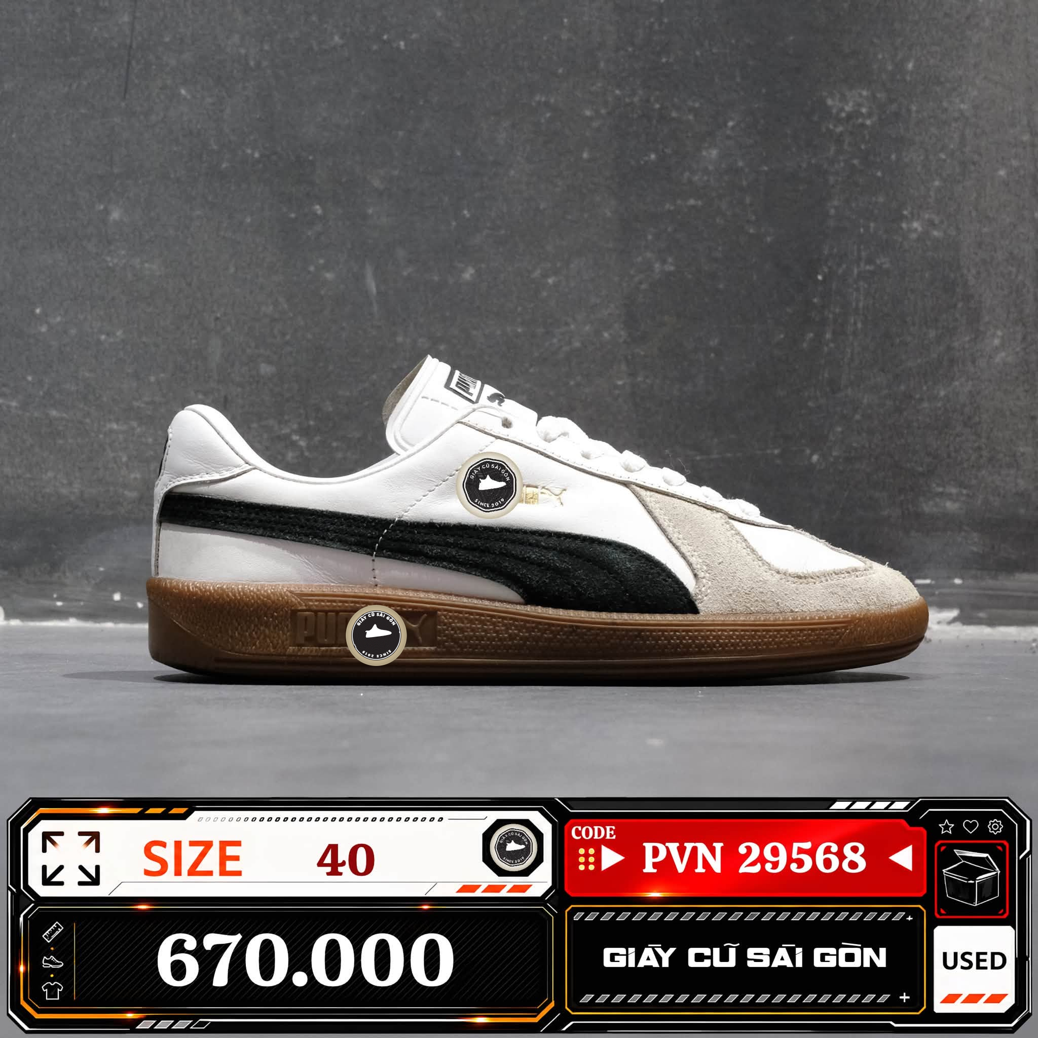 Puma Army Trainer | 386607-21 Cũ Size 40 | Giày Cũ Sài Gòn | PVN 29568