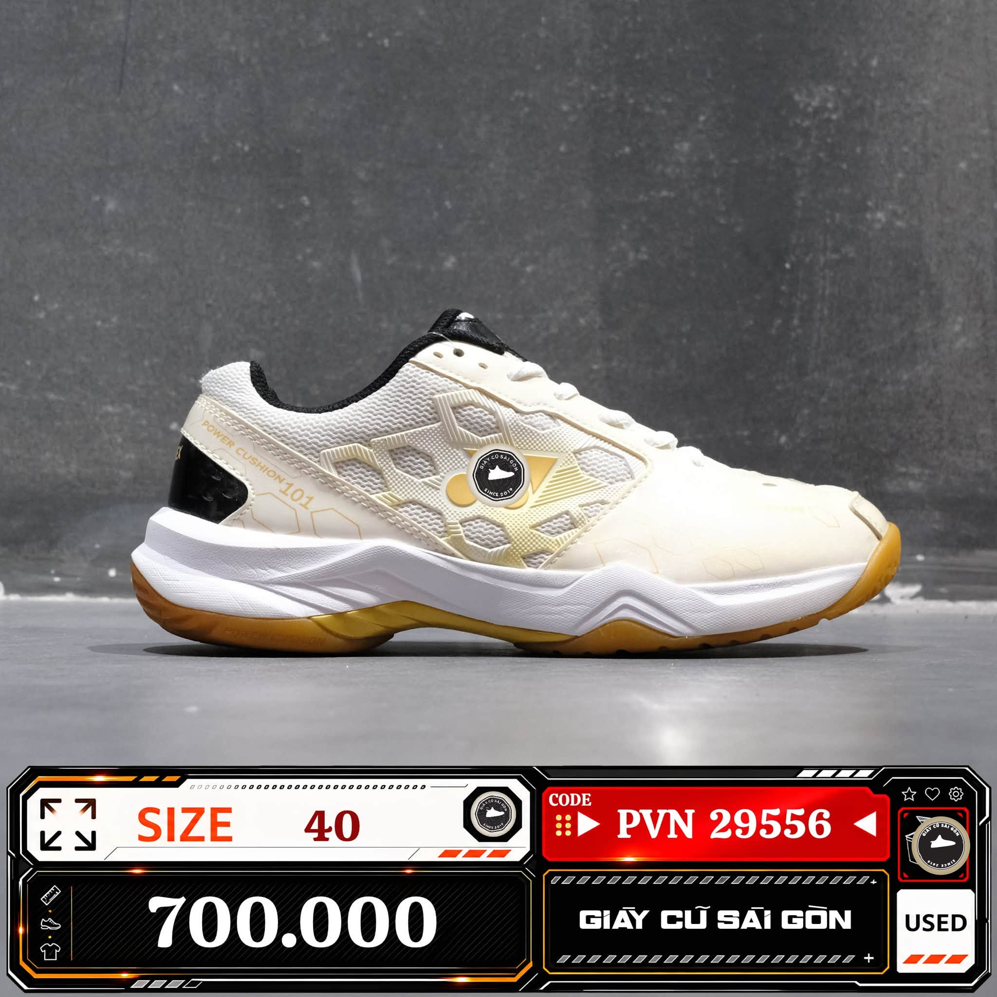 Yonex Power Cushion Shb 101 White Gold | SHB101-CR Cũ Size 40 | Giày Cũ Sài Gòn | PVN 29556
