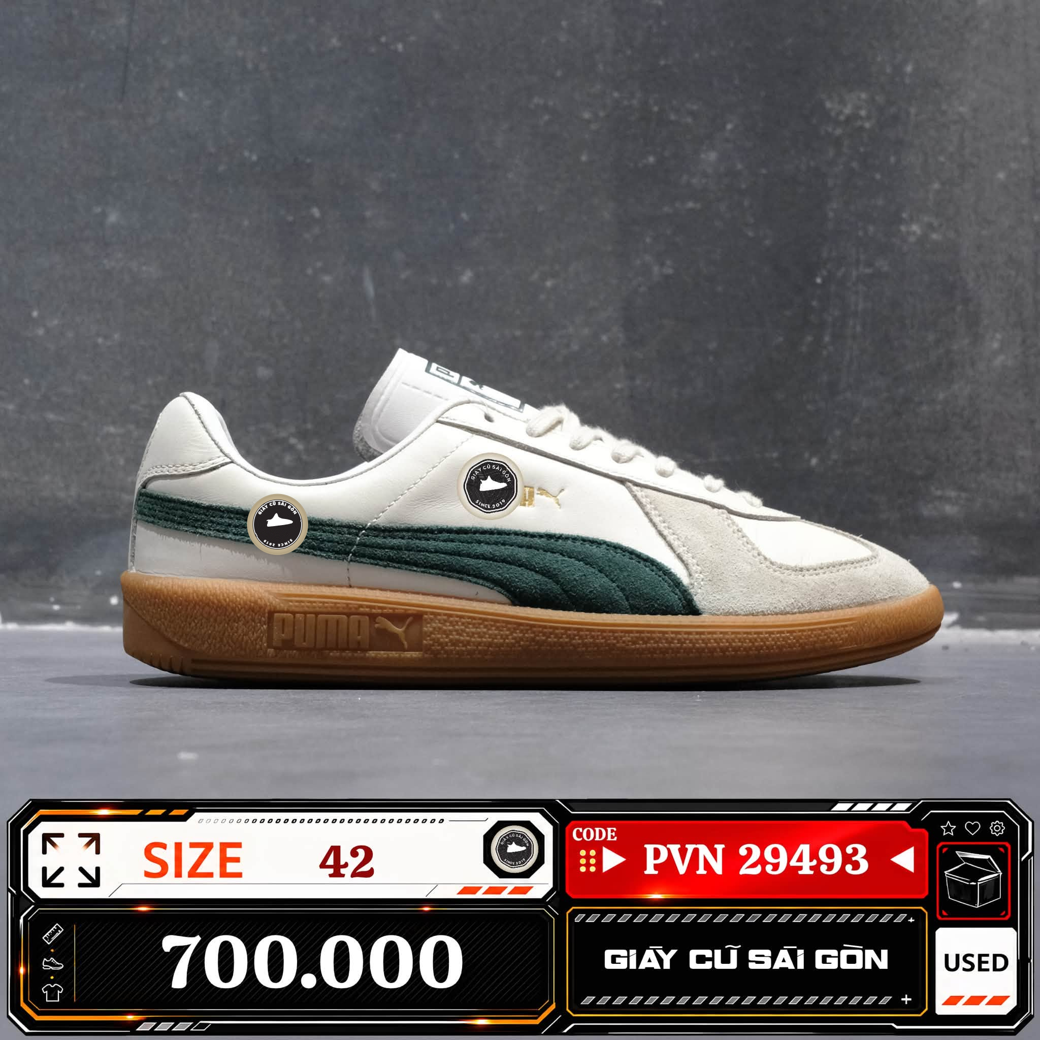 Puma Army Trainer | 386607-15 Cũ Size 42 | Giày Cũ Sài Gòn | PVN 29493