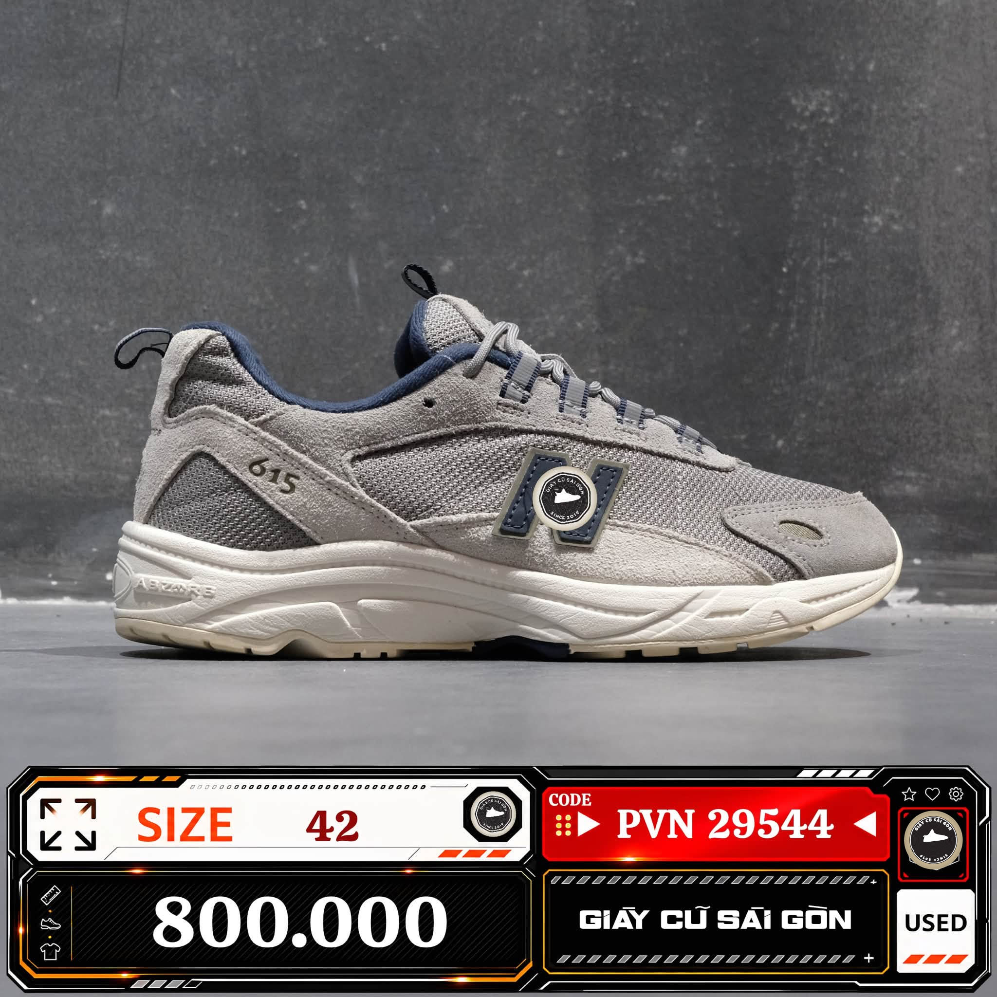 New Balance 615 Grey Navy | ML615K-OA Cũ Size 42 | Giày Cũ Sài Gòn | PVN 29544