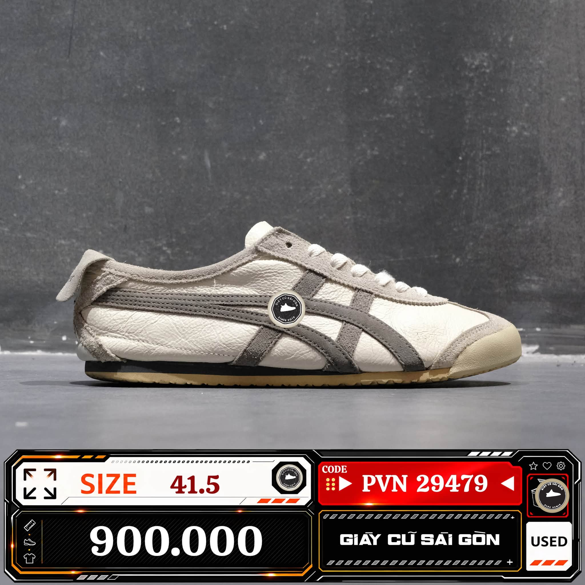 Onitsuka Tiger Mexico 66 Vintage Birch Carbon D2J4L 0297 | MEXICO-66 Cũ Size 41.5 | Giày Cũ Sài Gòn | PVN 29479