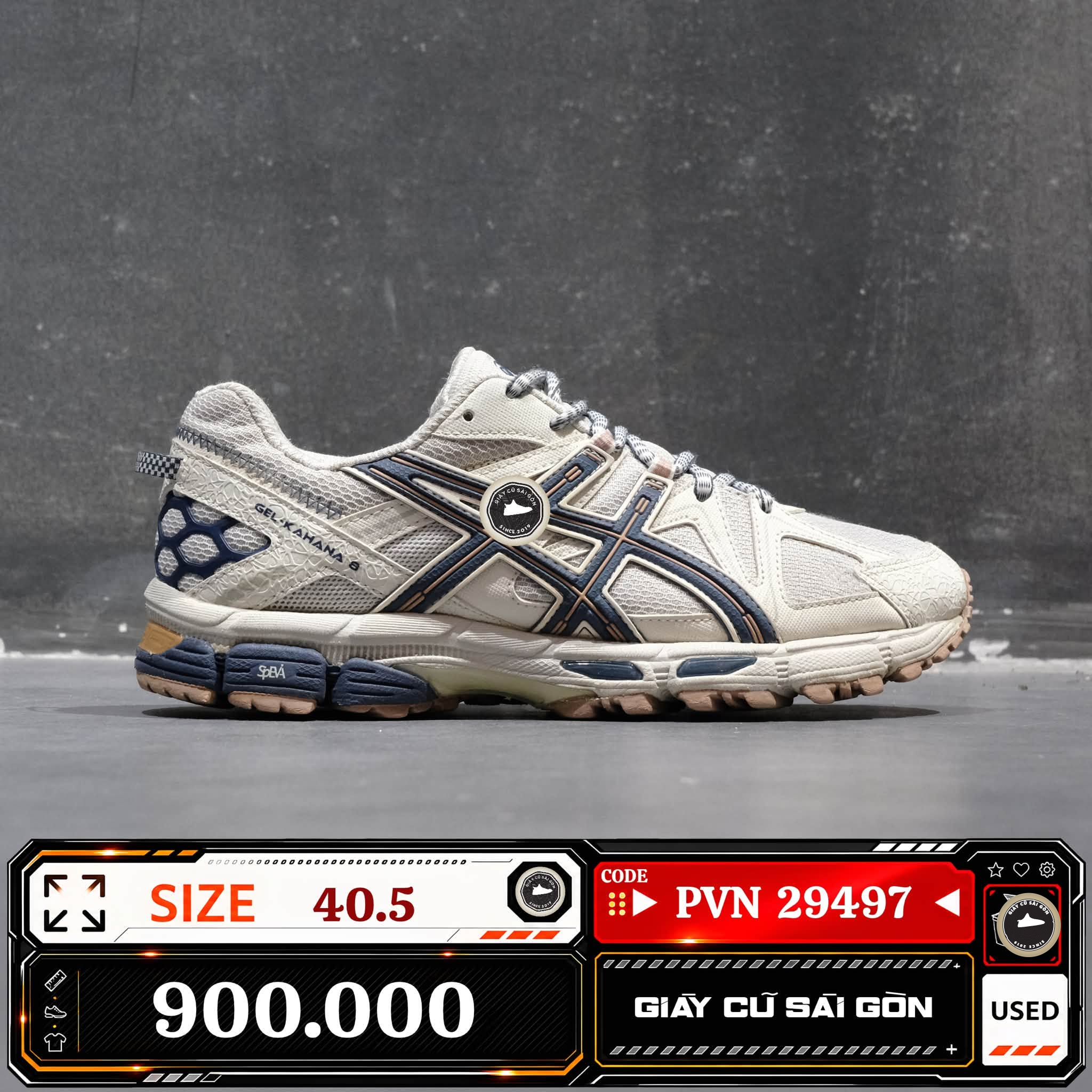 Asics Gel Kahana 8 Beige Pink | 1012A978-100 Cũ Size 40.5 | Giày Cũ Sài Gòn | PVN 29497